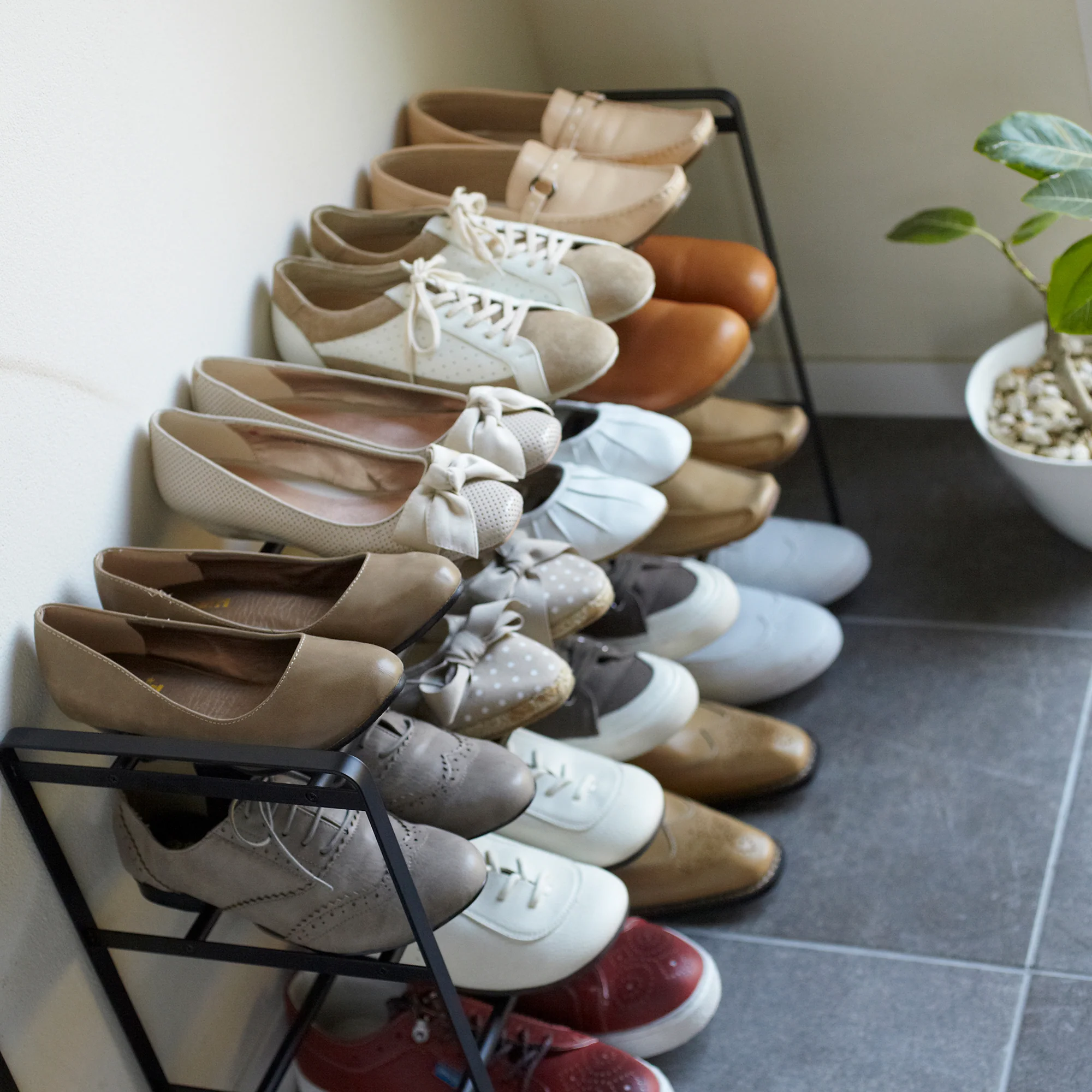 Three-Tier Expandable Shoe Rack (18" H) - Steel - Image 10