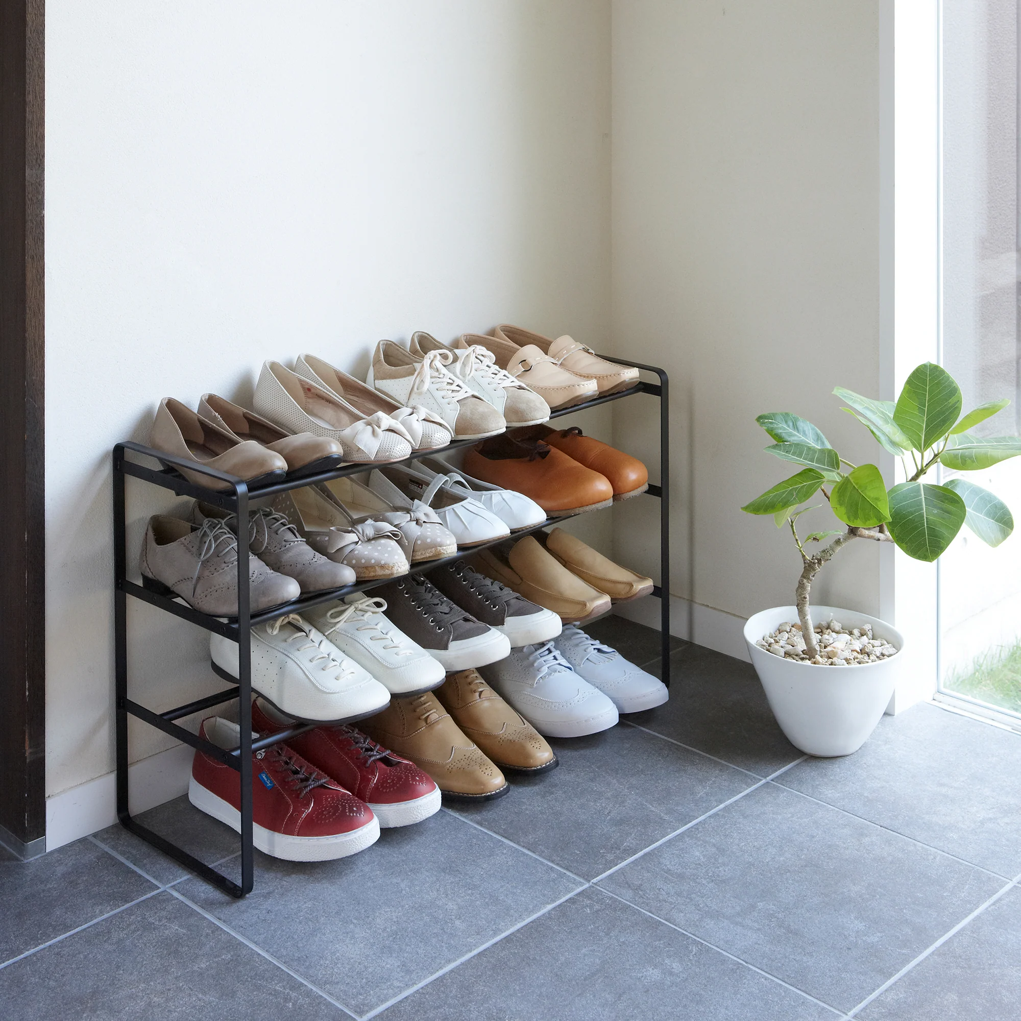 Three-Tier Expandable Shoe Rack (18" H) - Steel - Image 8