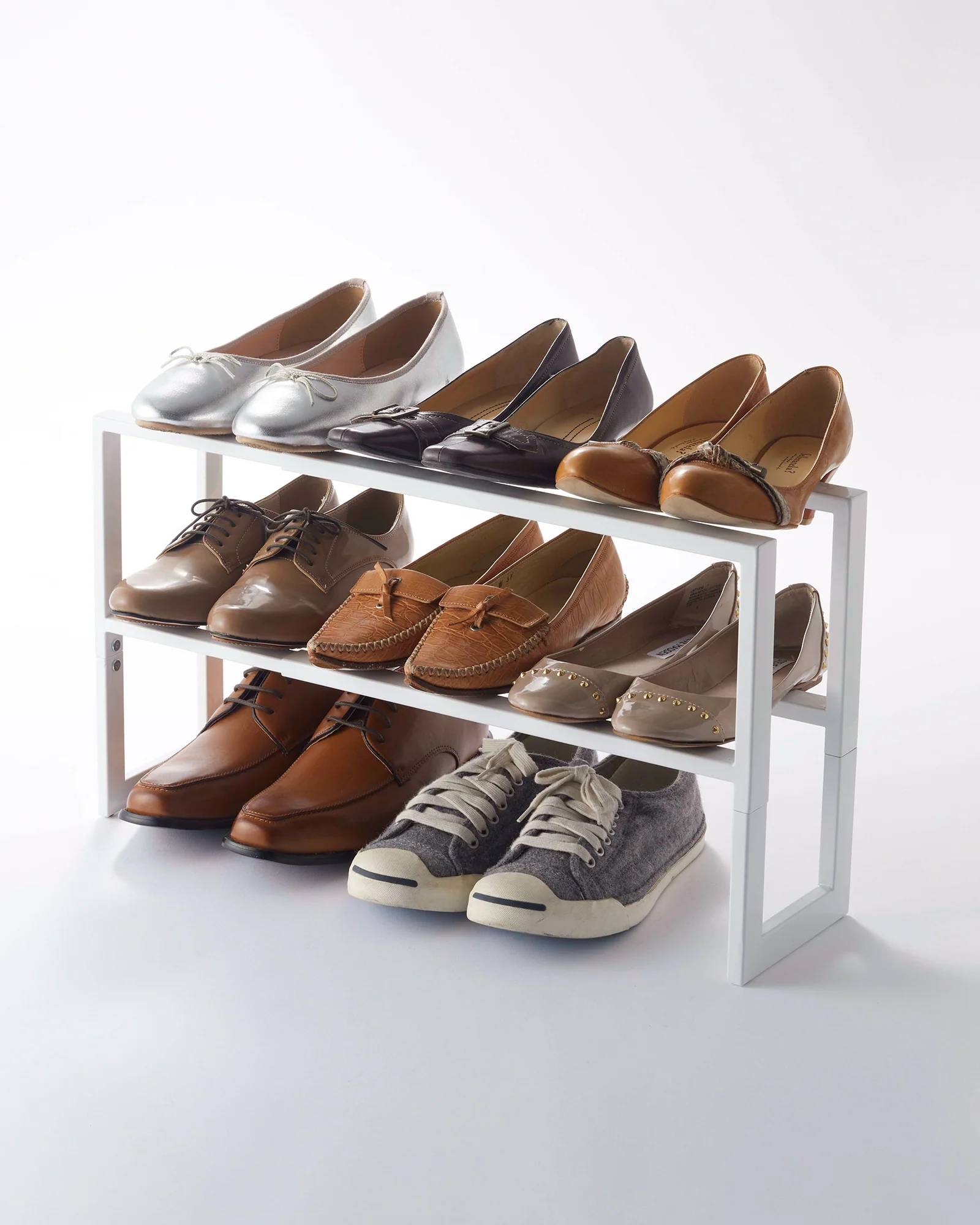 Two-Tier Expandable Shoe Rack (11.8" H) - Steel