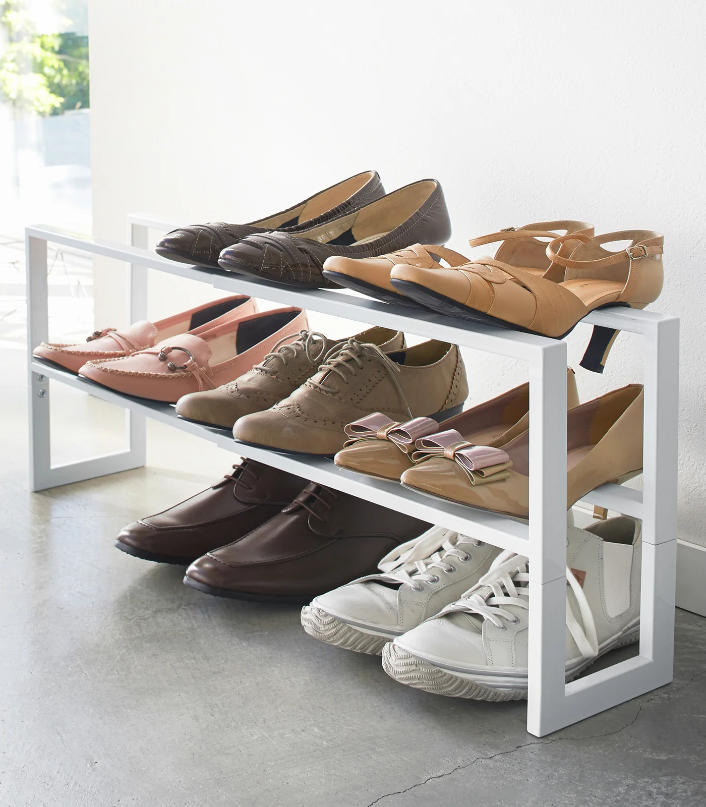 Two-Tier Expandable Shoe Rack (11.8" H) - Steel - Image 2