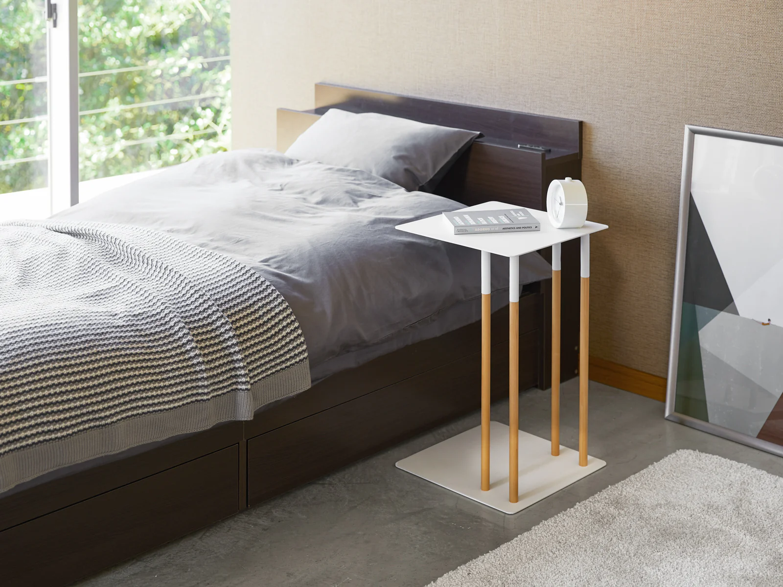 C Side Table (22" H) - Steel + Wood - Image 3