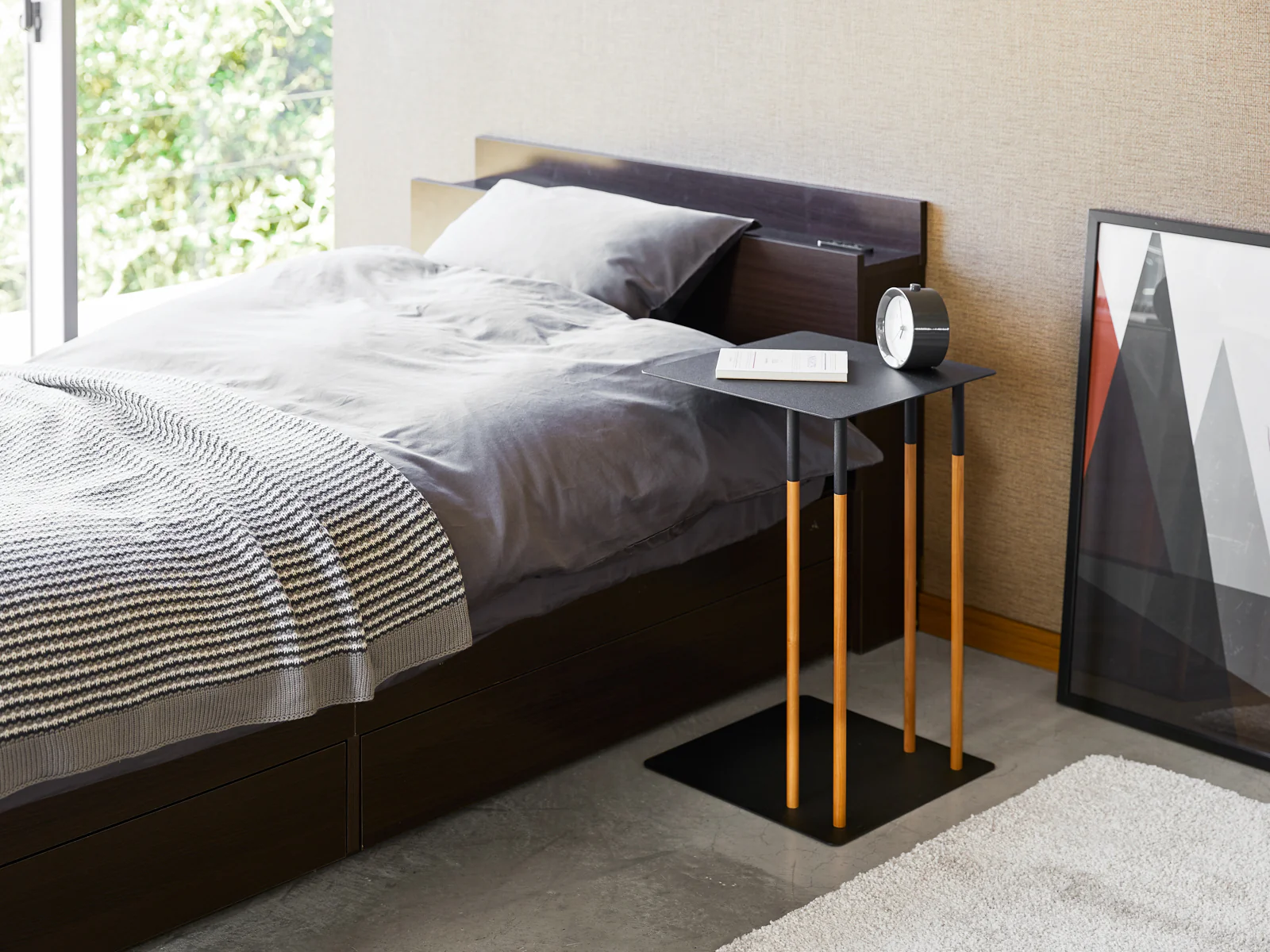 C Side Table (22" H) - Steel + Wood - Image 7