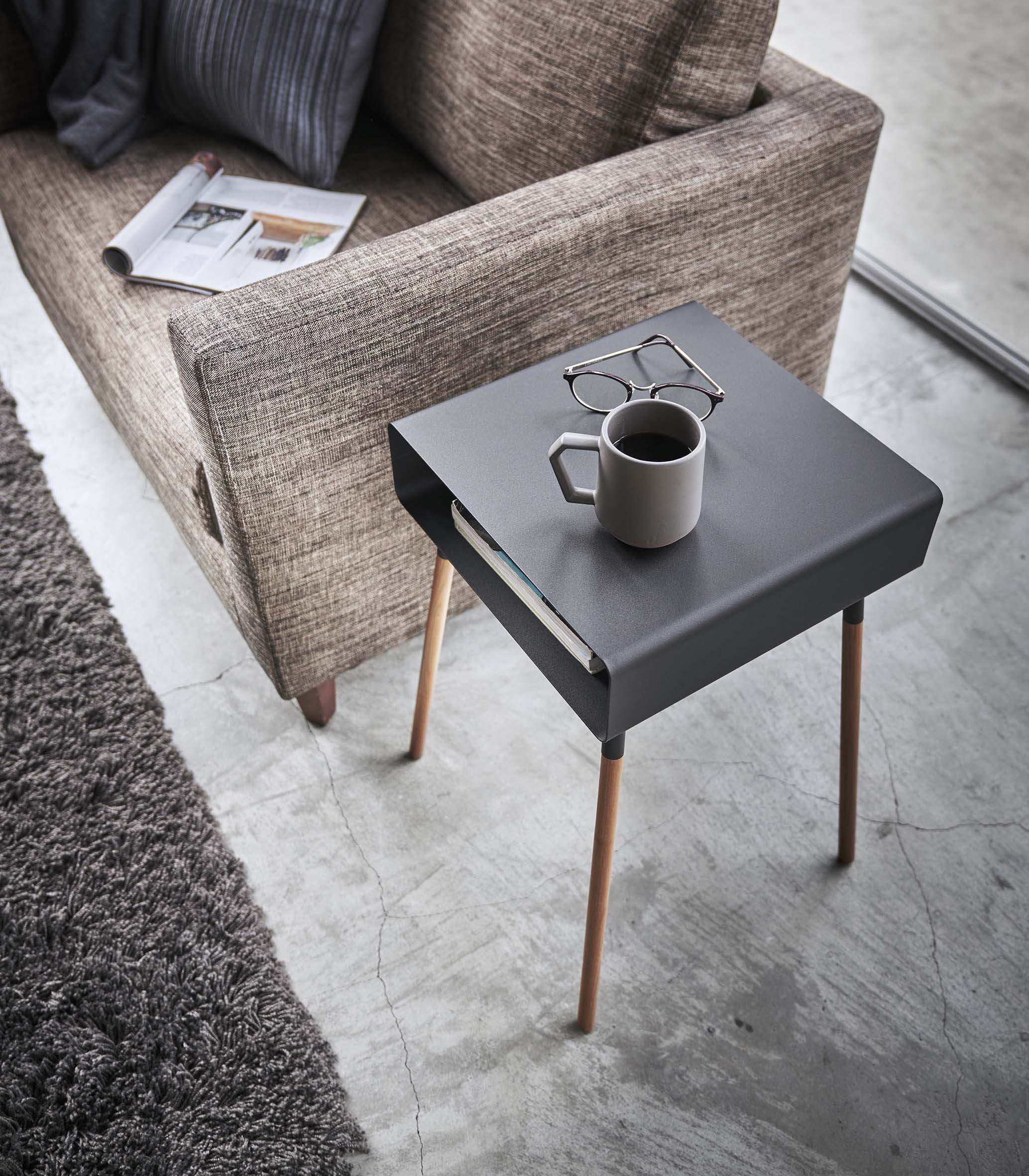 Storage Table - Tall (23" H)  - Steel + Wood - Image 11
