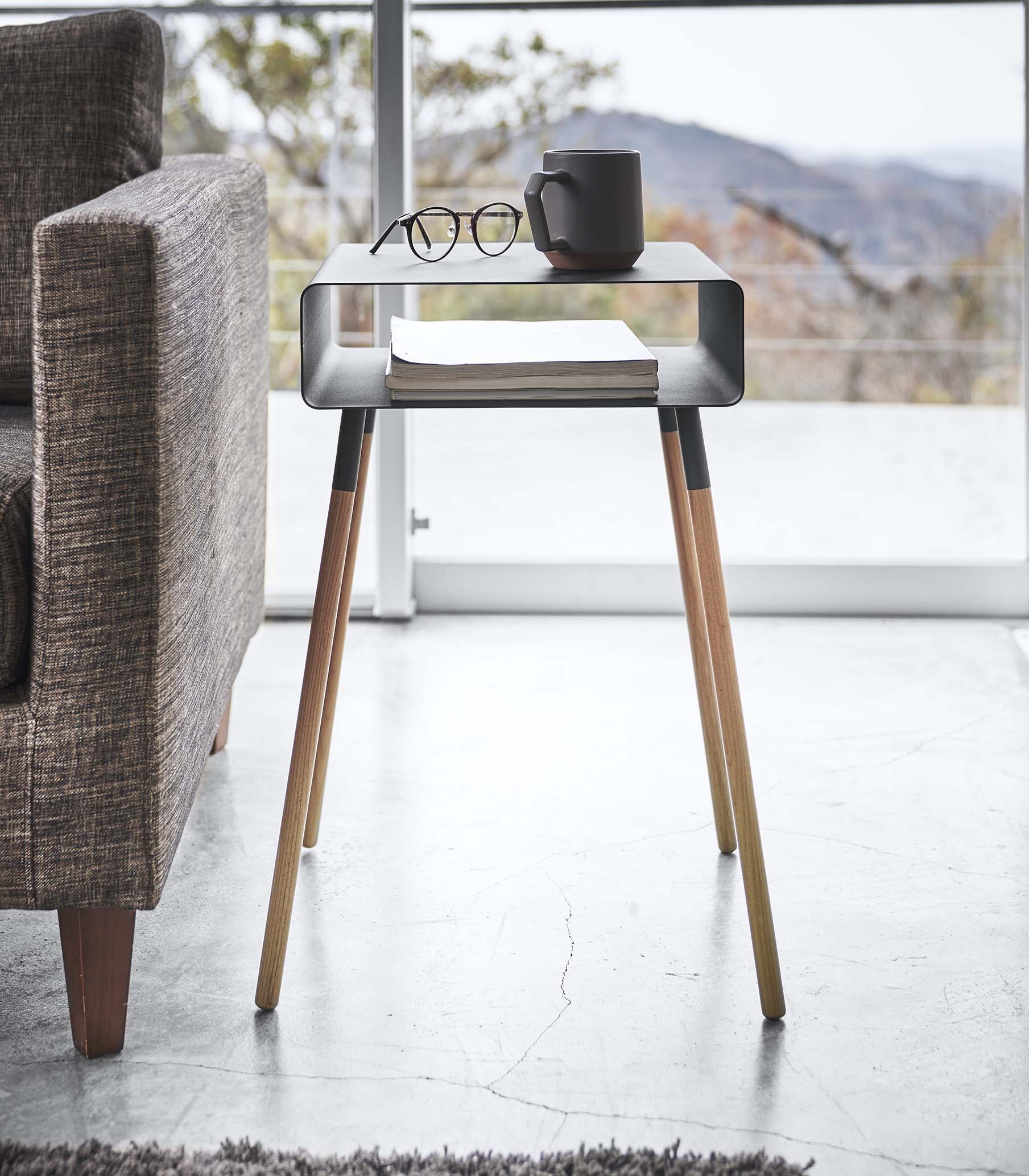 Storage Table - Tall (23" H)  - Steel + Wood - Image 12