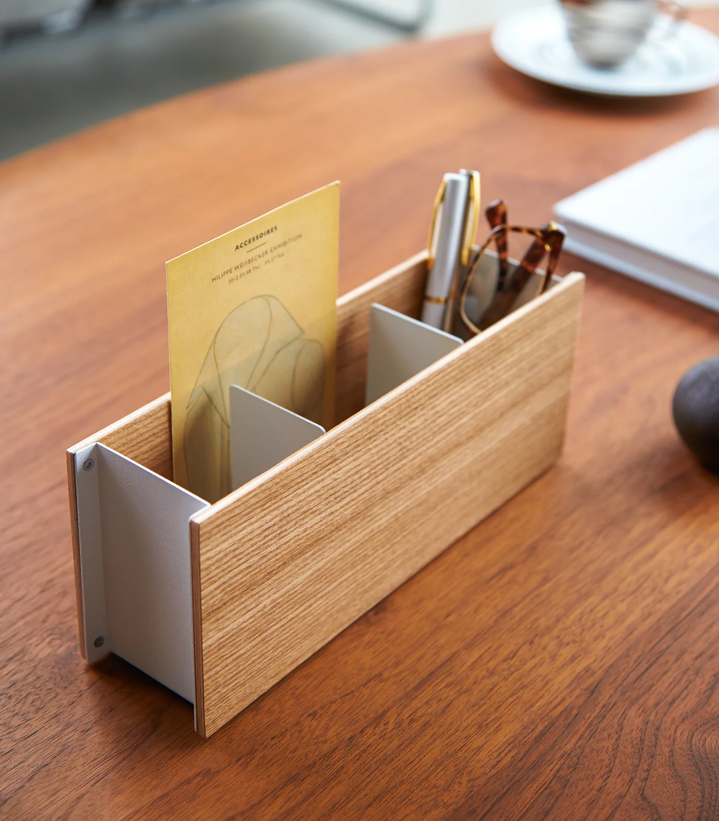 Desk Organizer - Small - Steel + Wood - Image 3