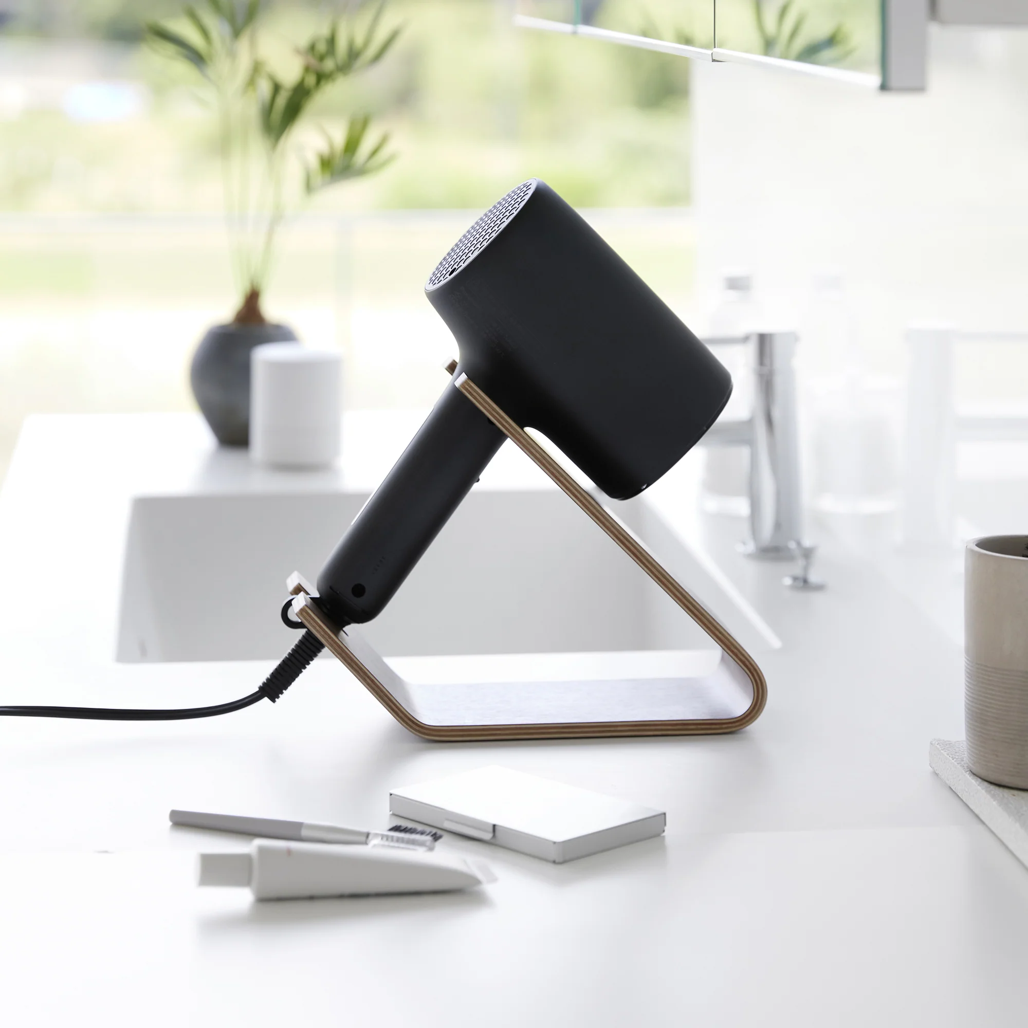 Hair Dryer and Iron Stand - Wood - Image 16
