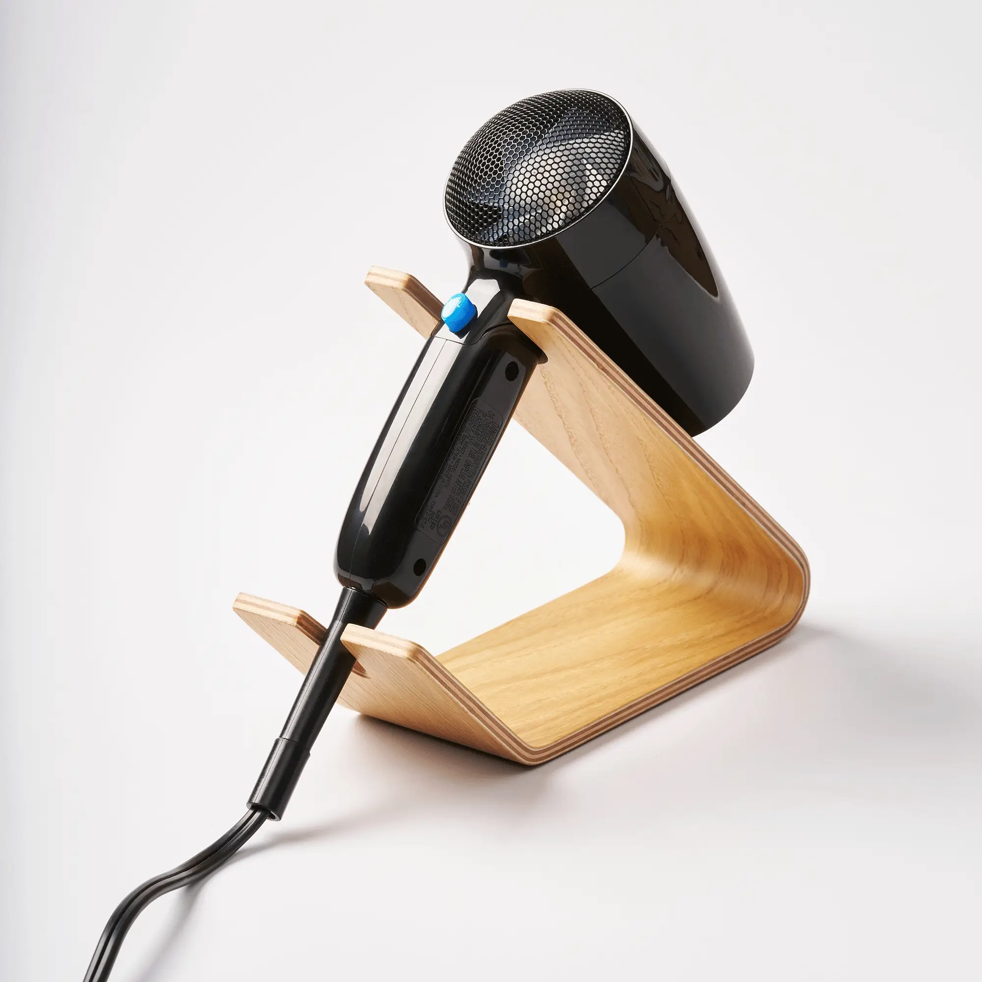 Hair Dryer and Iron Stand - Wood - Image 2