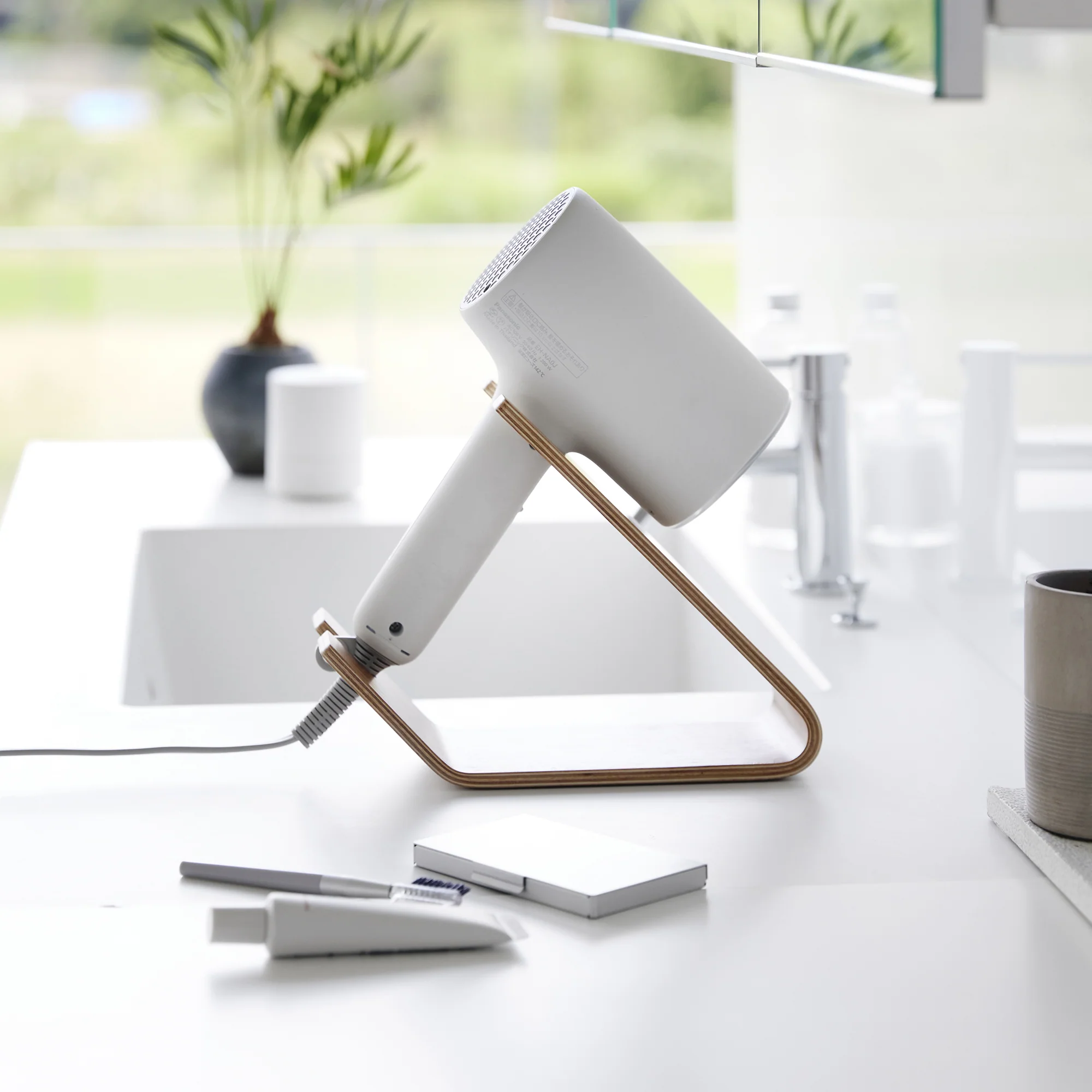 Hair Dryer and Iron Stand - Wood - Image 9