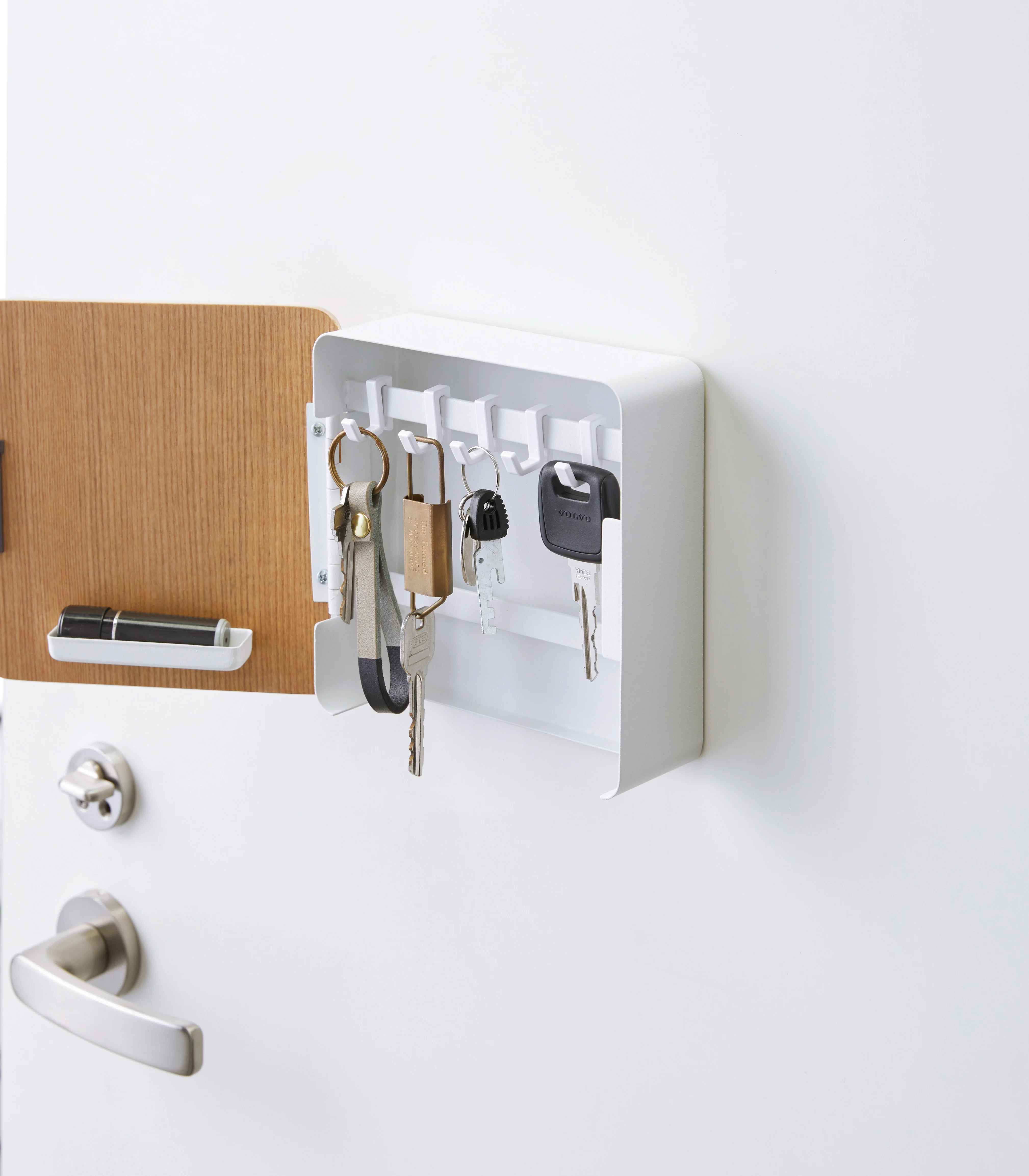 Magnetic Key Cabinet - Steel + Wood - Image 2