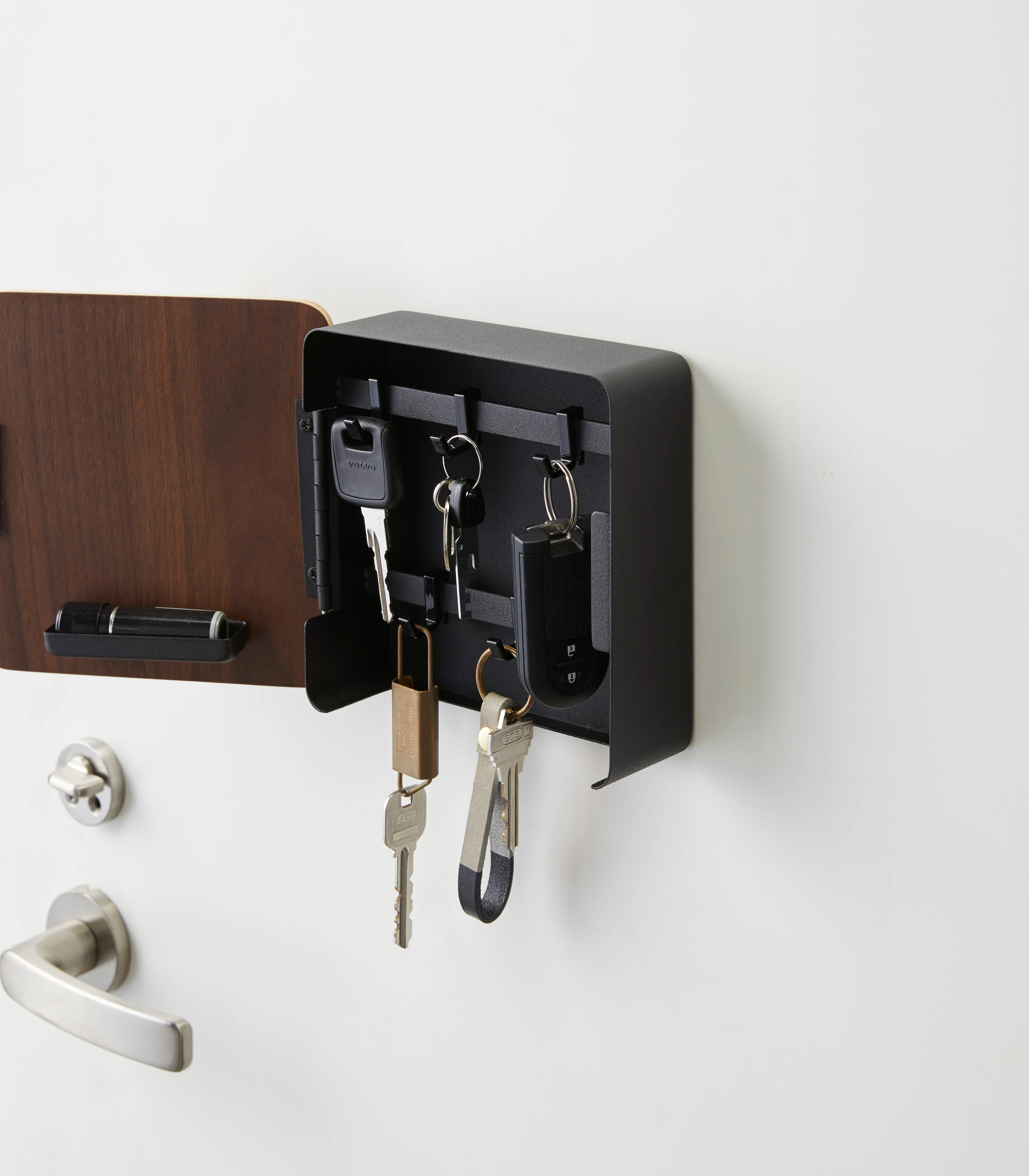 Magnetic Key Cabinet - Steel + Wood - Image 8