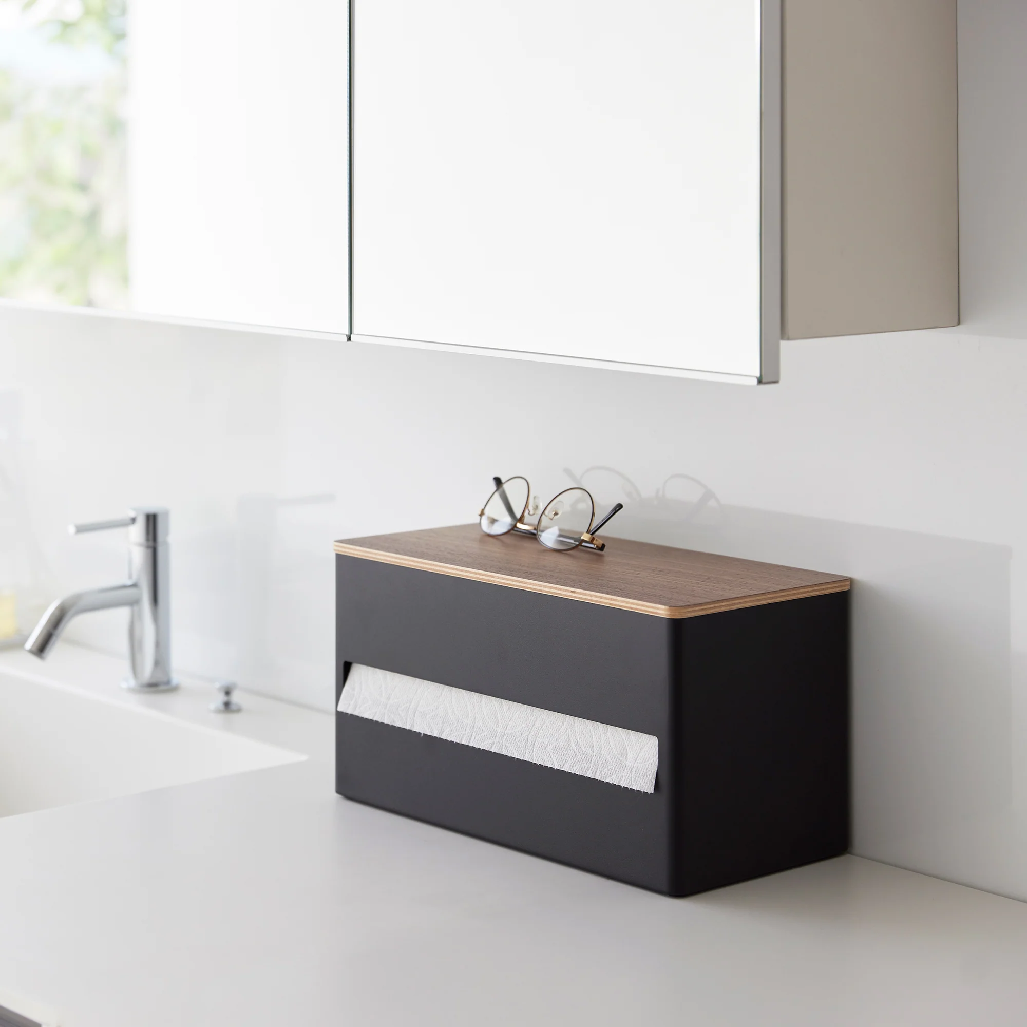 Paper Towel Dispenser - Steel + Wood - Image 15