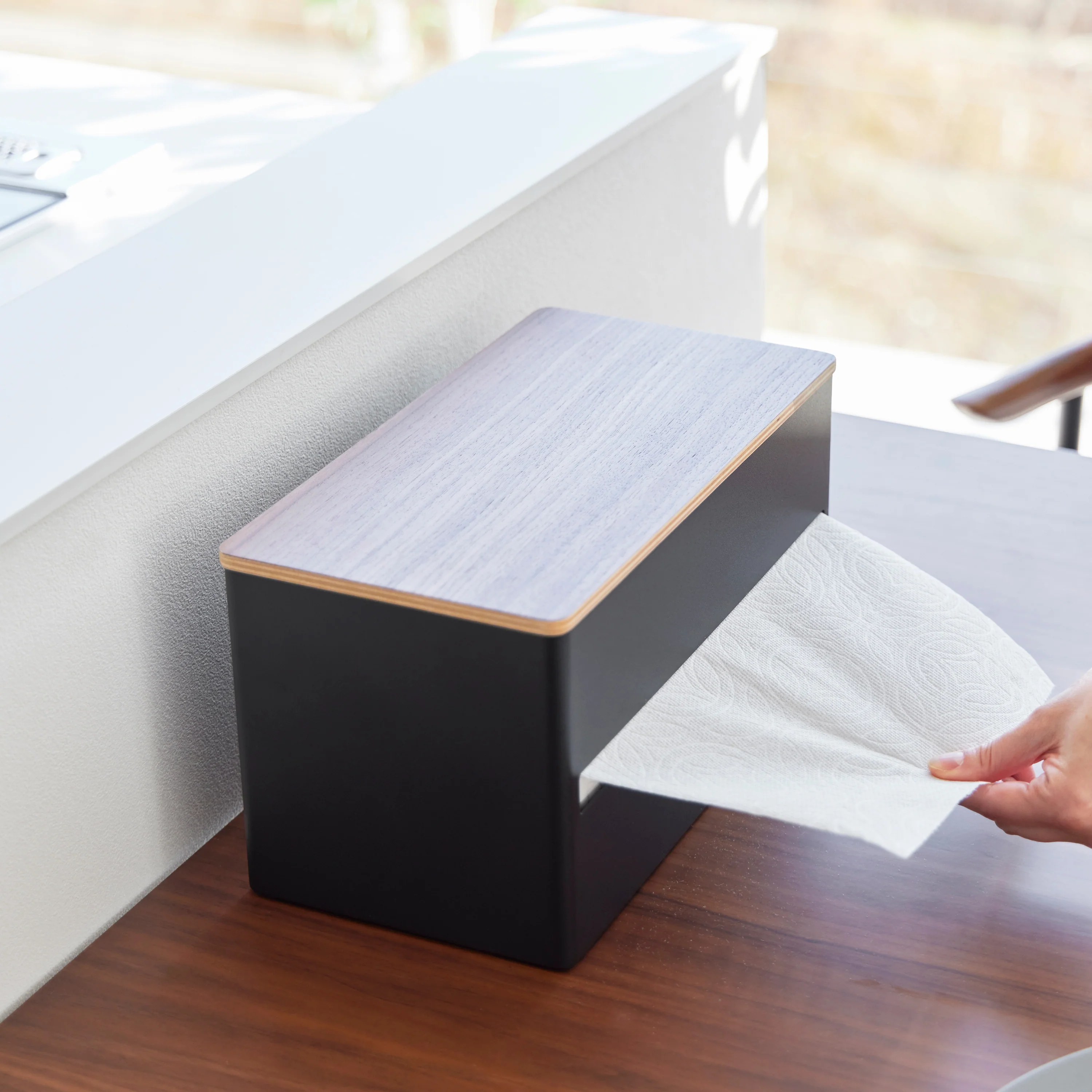 Paper Towel Dispenser - Steel + Wood - Image 17