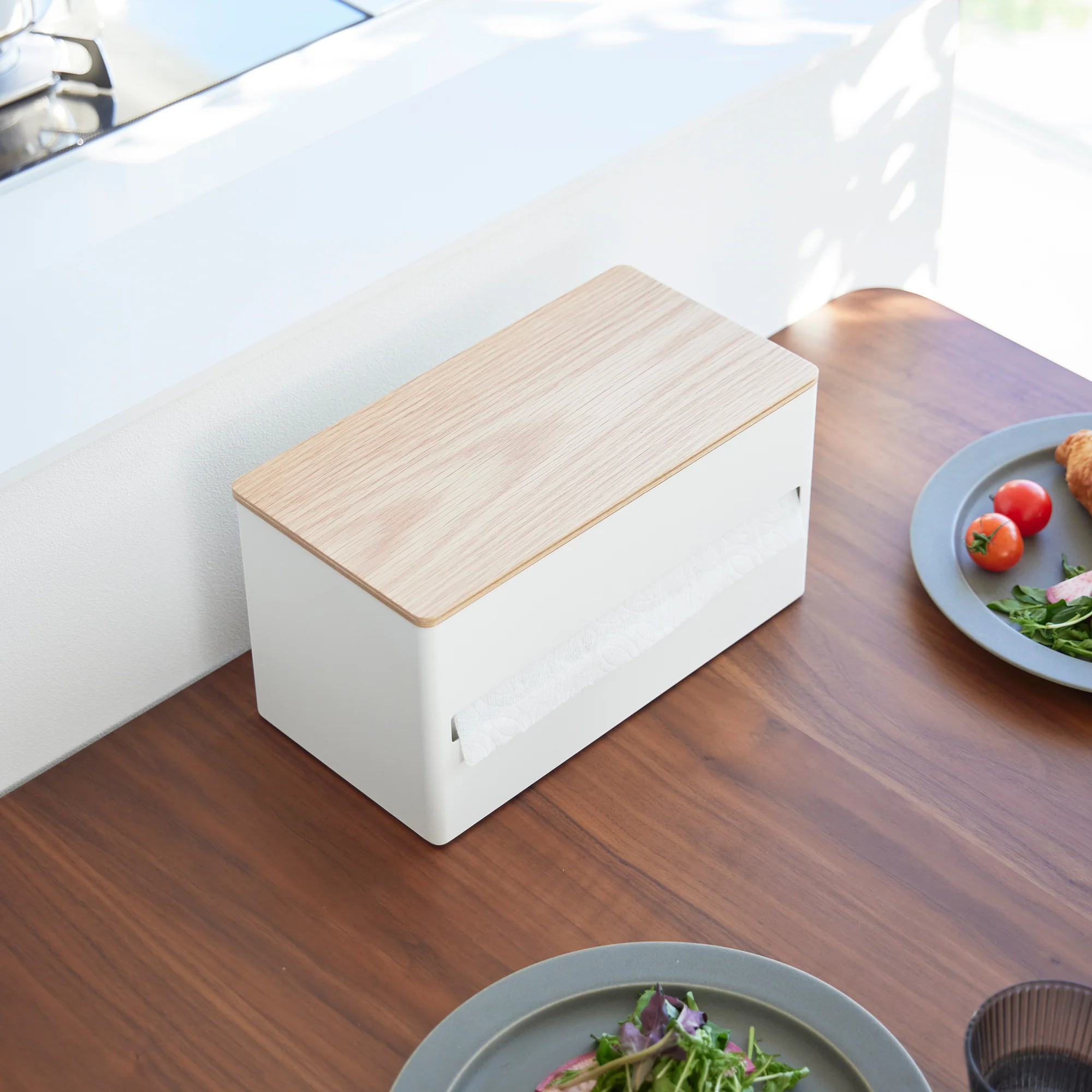 Paper Towel Dispenser - Steel + Wood - Image 6
