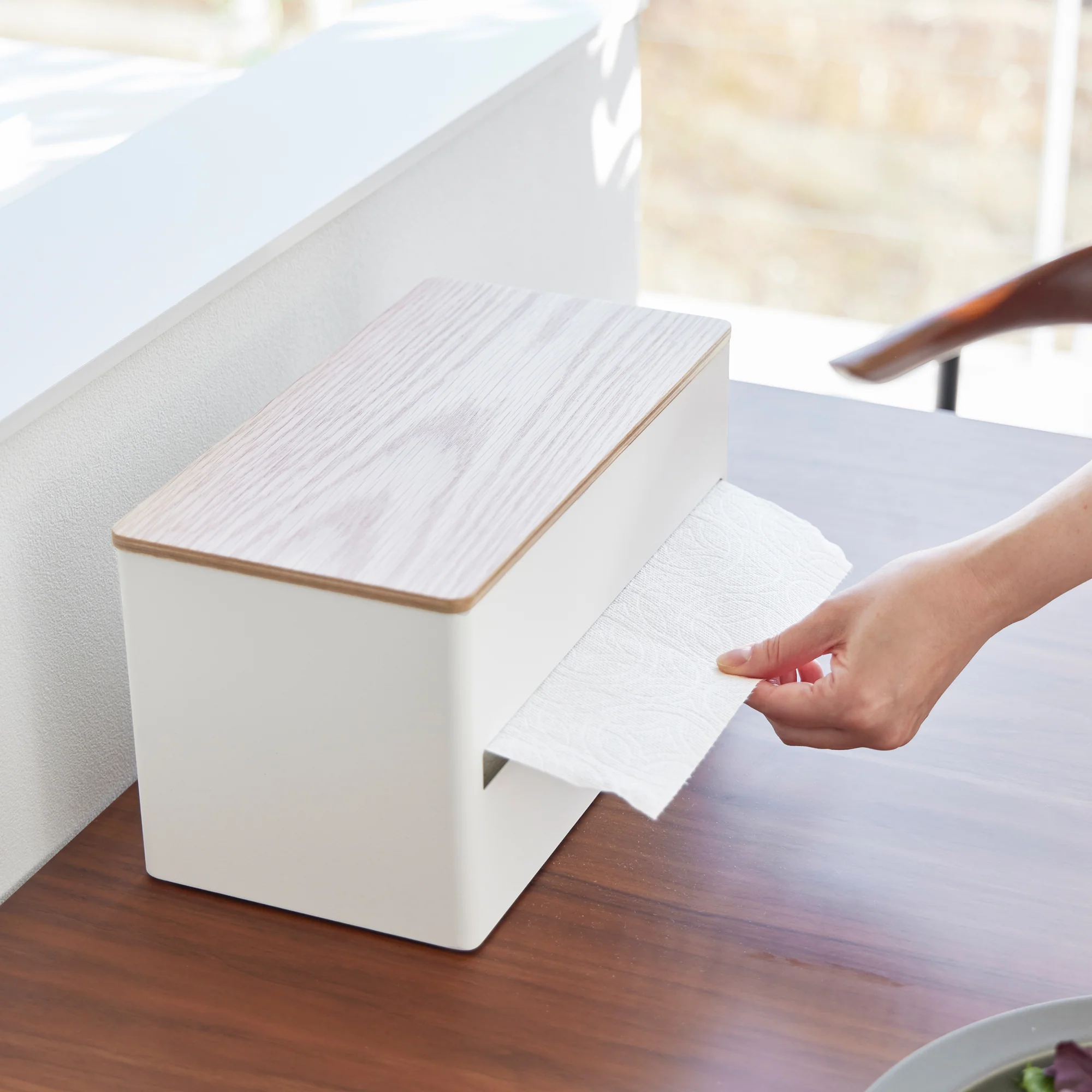 Paper Towel Dispenser - Steel + Wood - Image 7
