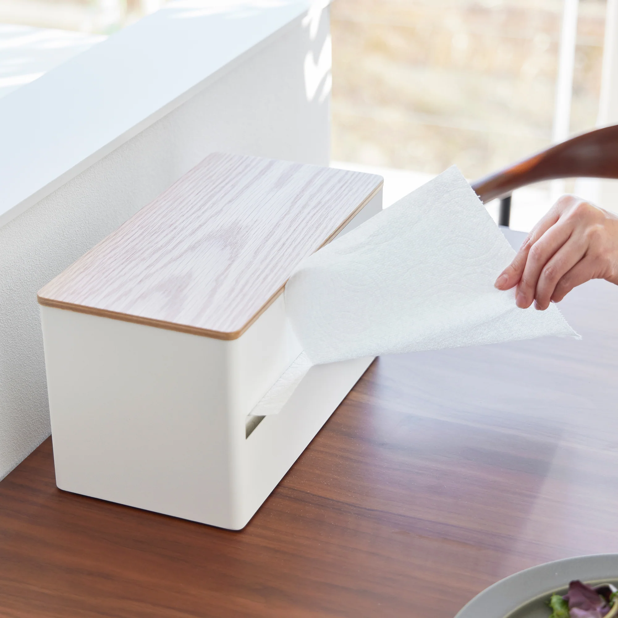 Paper Towel Dispenser - Steel + Wood - Image 8