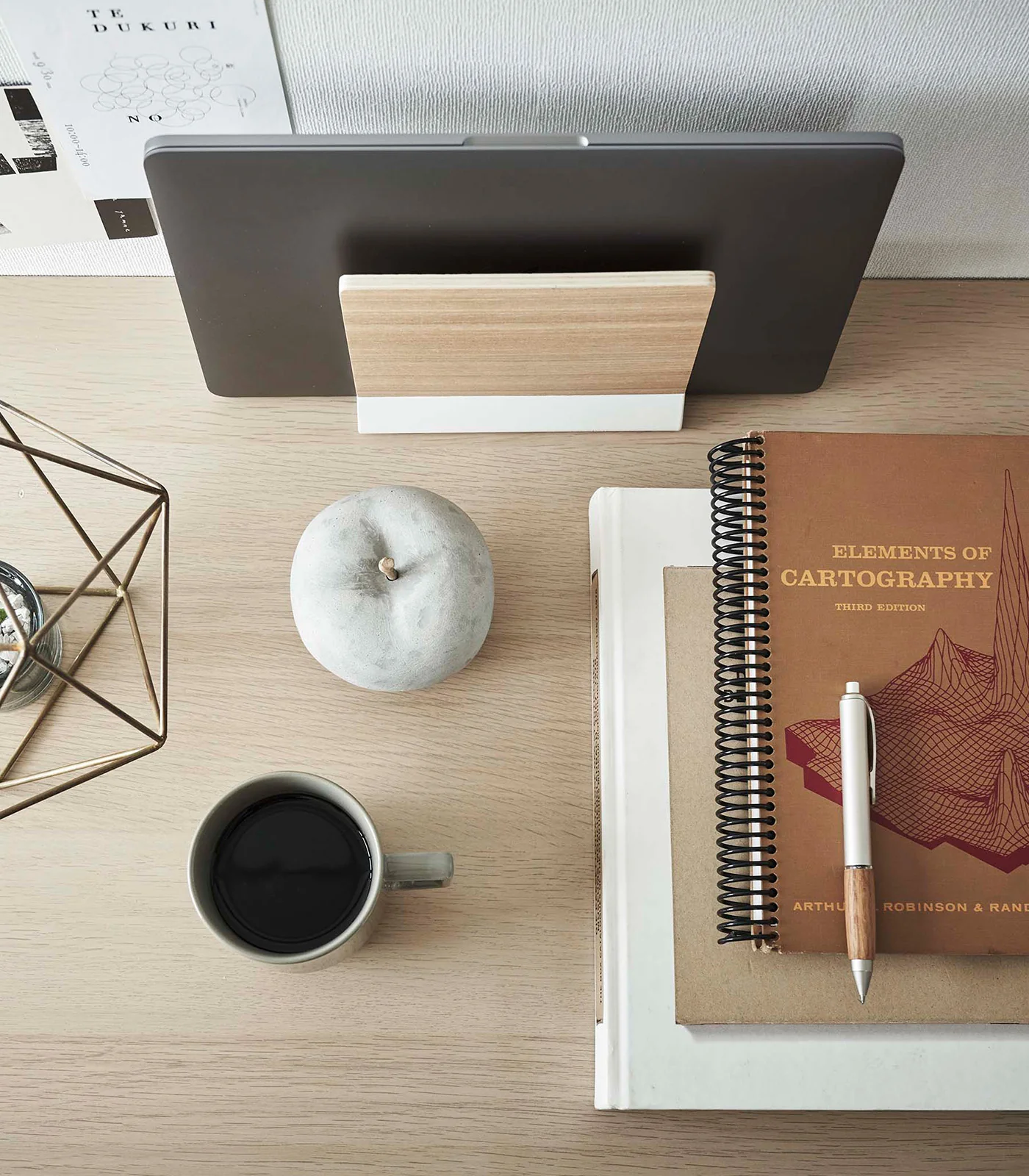 Slim Laptop Stand - Steel + Wood - Image 2