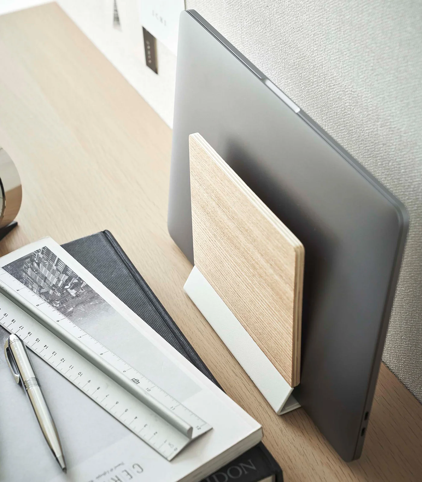 Slim Laptop Stand - Steel + Wood - Image 4