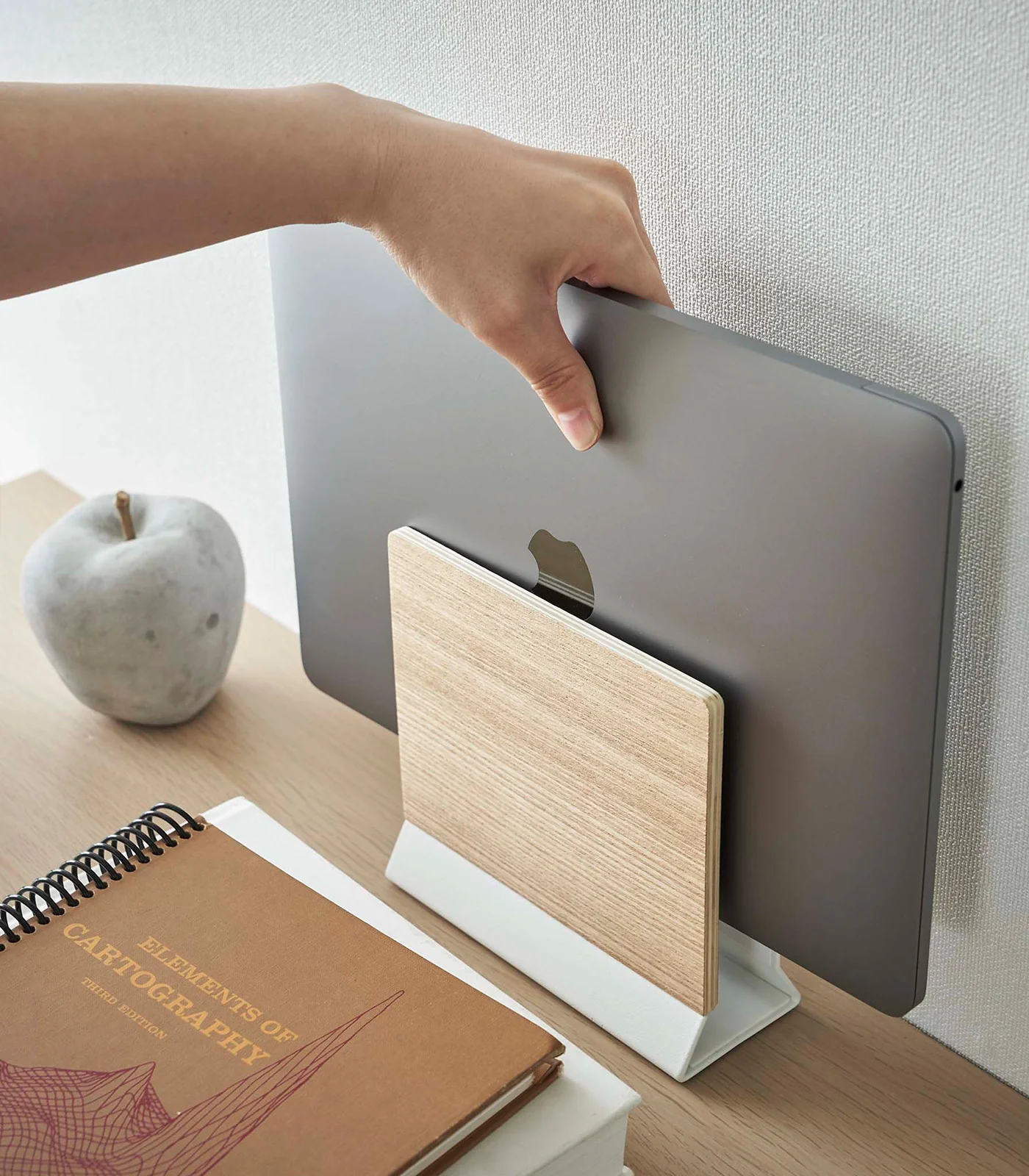 Slim Laptop Stand - Steel + Wood - Image 6