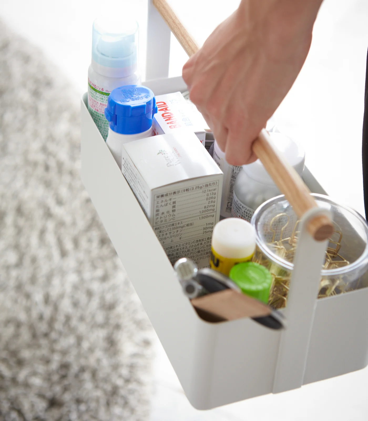 Storage Caddy - Large - Steel + Wood - Image 4