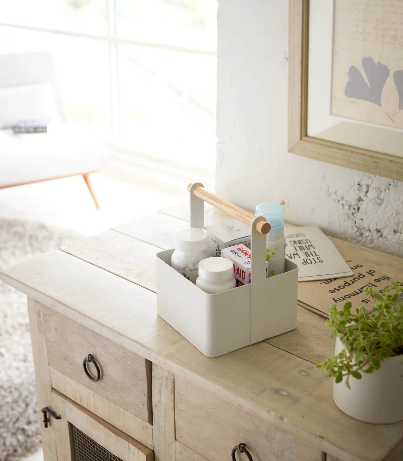 Storage Caddy - Small - Steel + Wood - Image 2