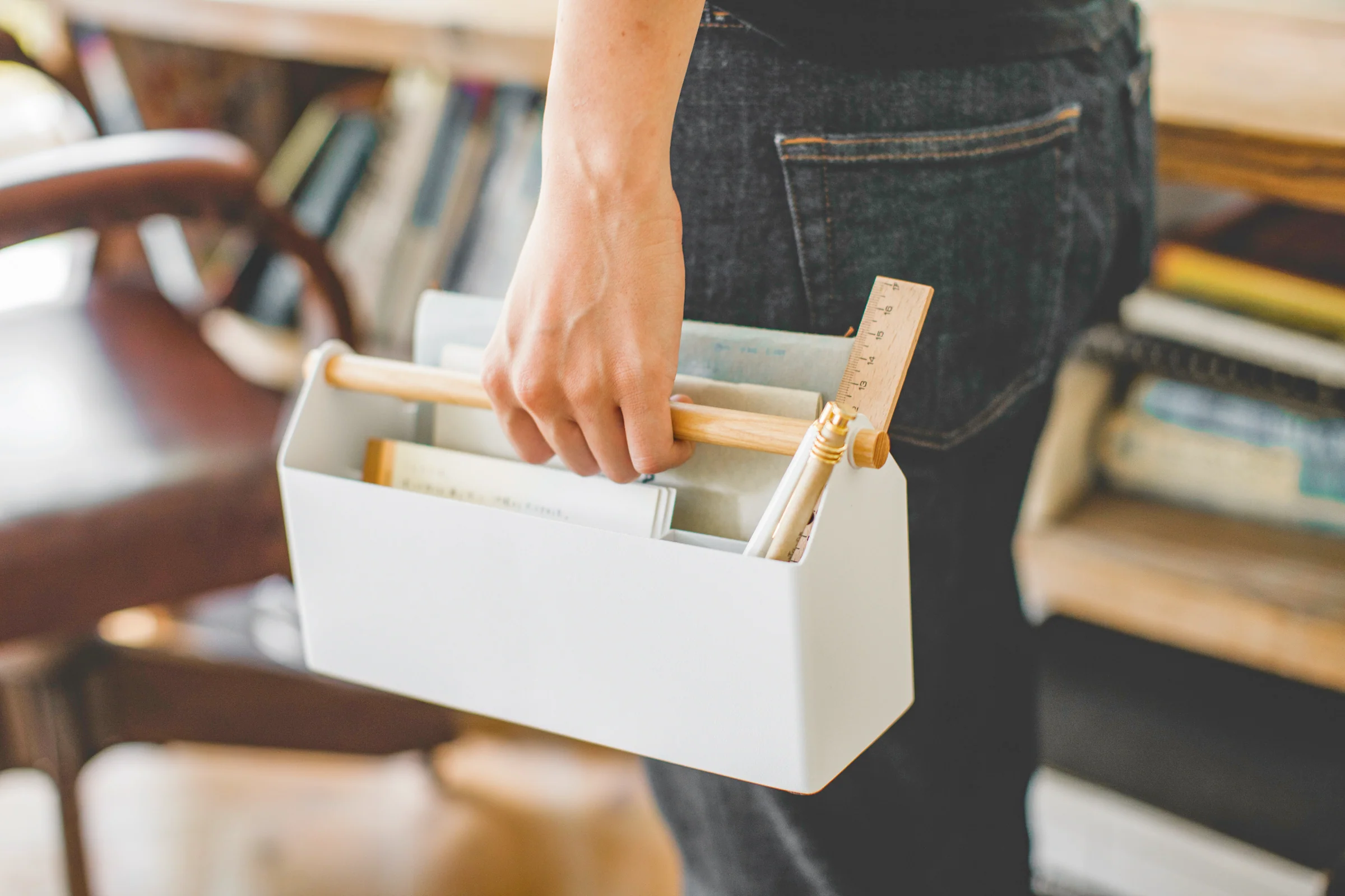 Pen + Desk Organizer - Large - Steel + Wood - Image 5