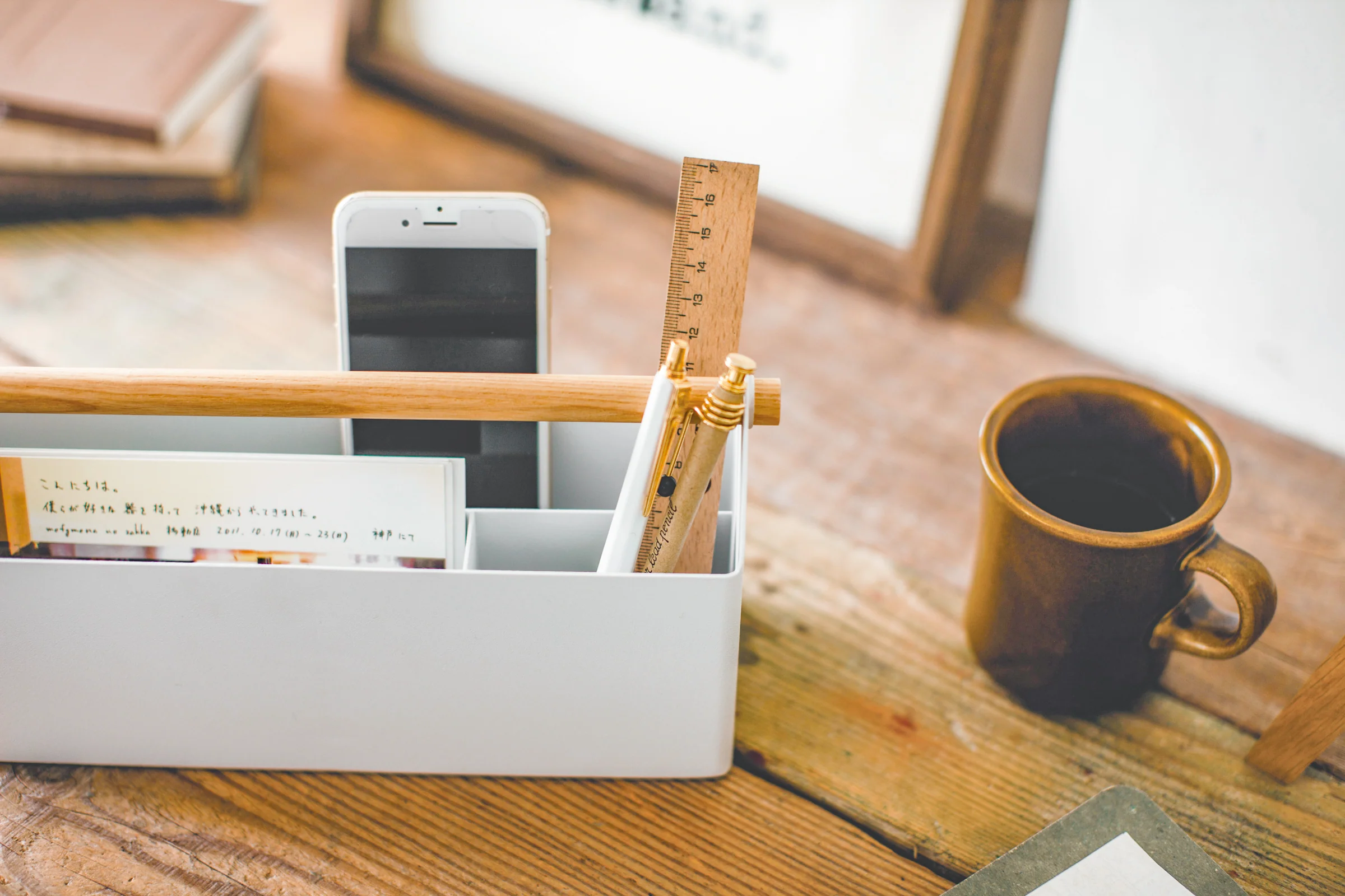 Pen + Desk Organizer - Large - Steel + Wood - Image 6