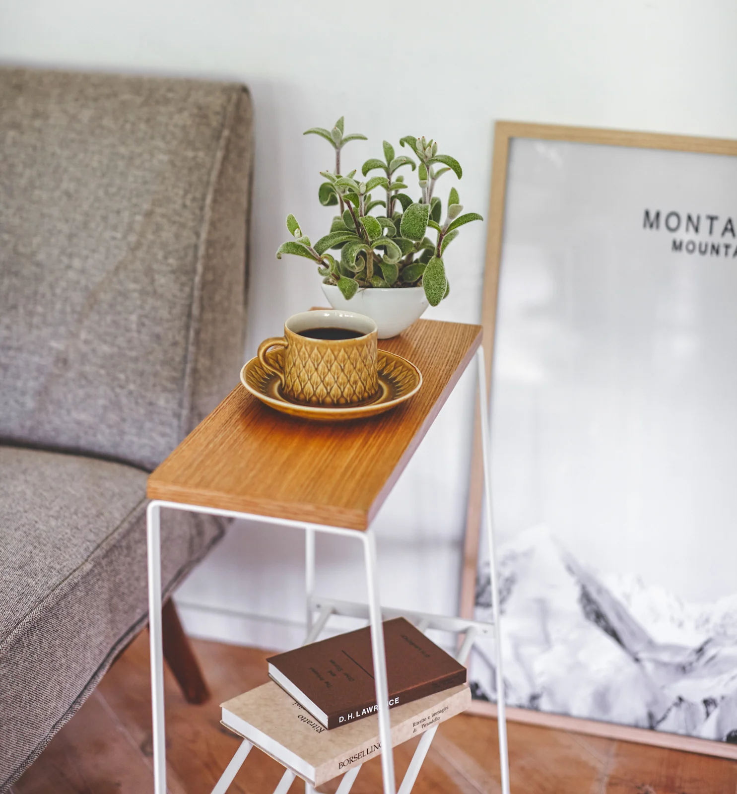 End Table (22" H) - Steel + Wood - Image 2
