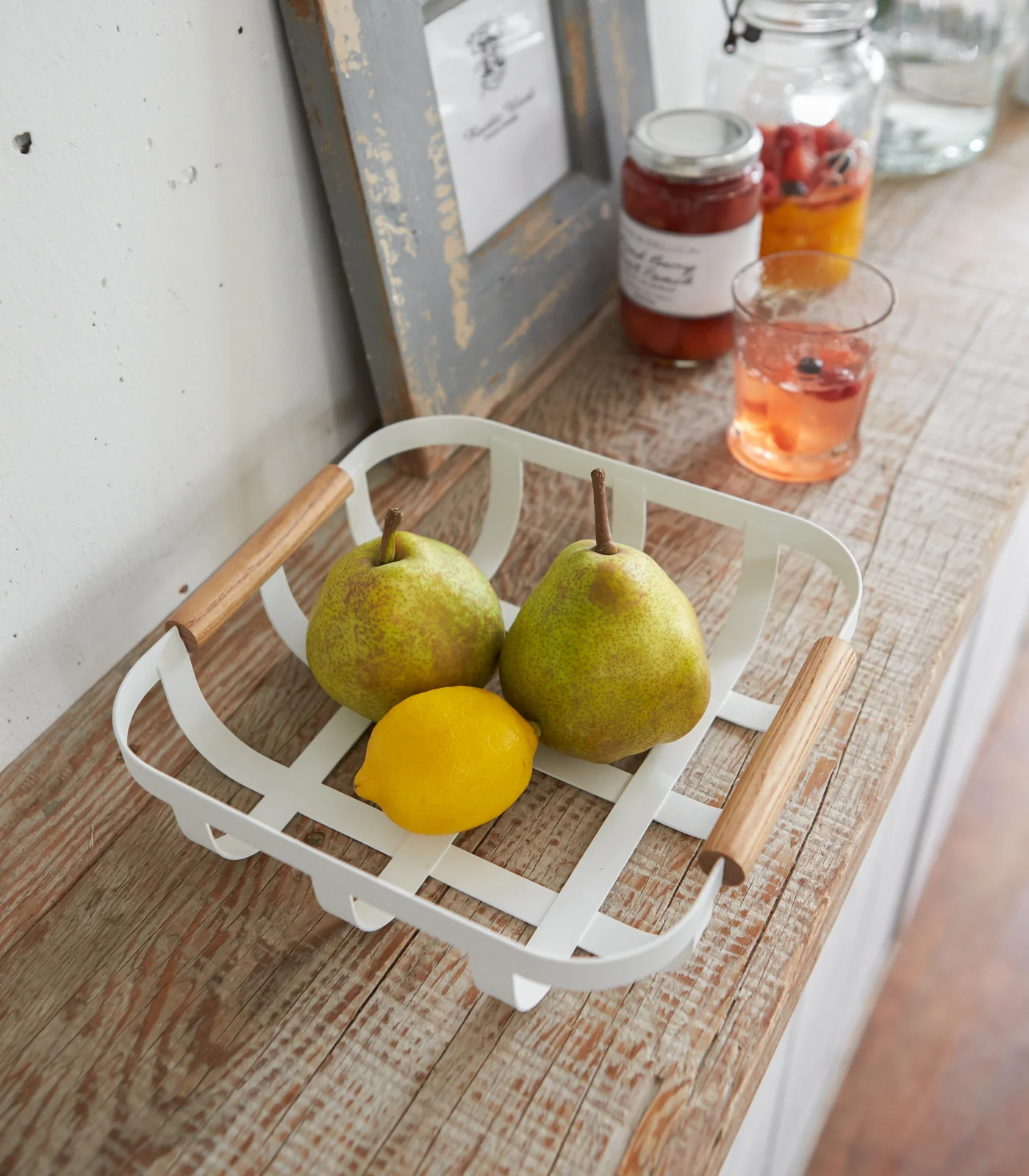 Fruit Basket - Steel + Wood - Image 2