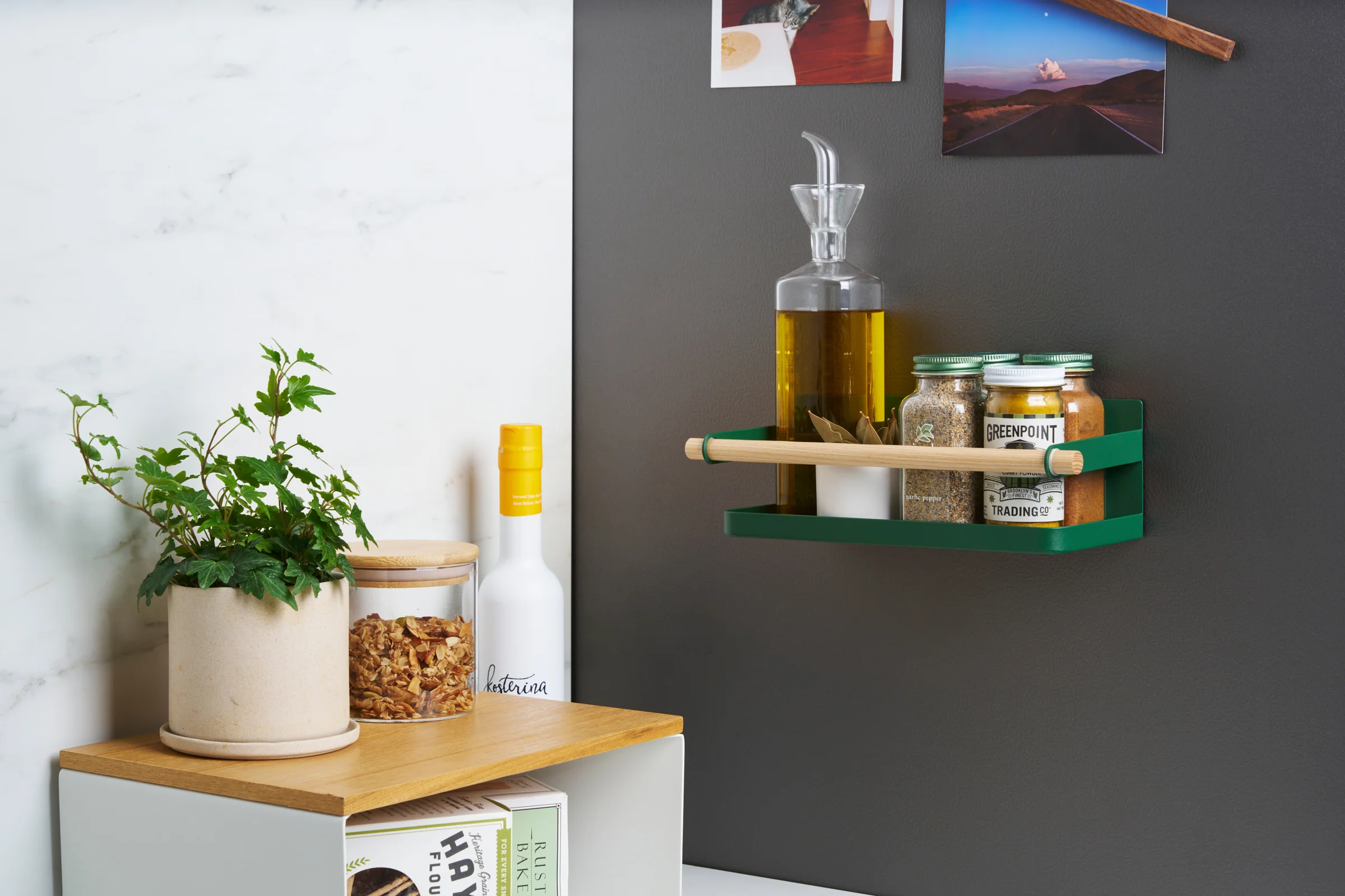 Magnetic Storage Caddy - Steel + Wood - Image 11