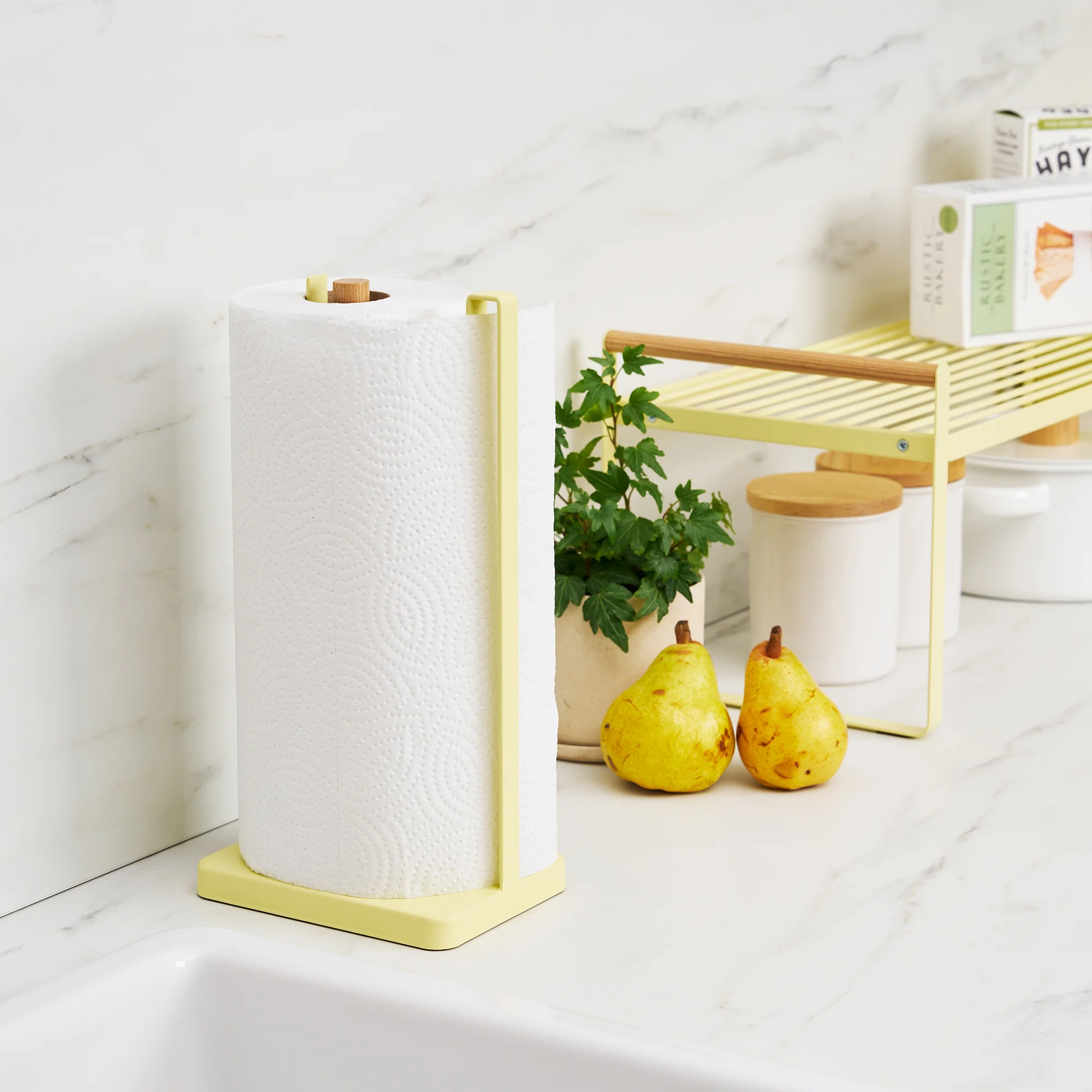 Paper Towel Holder - Steel + Wood - Image 3