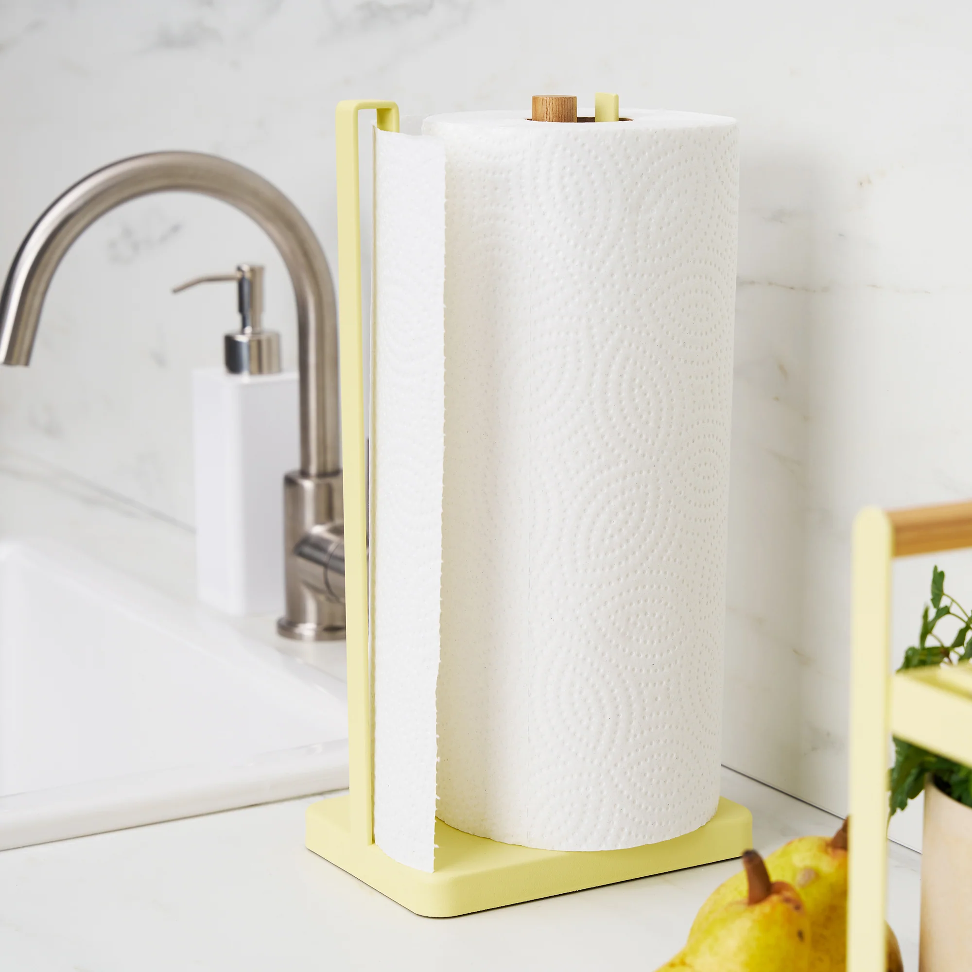 Paper Towel Holder - Steel + Wood - Image 5