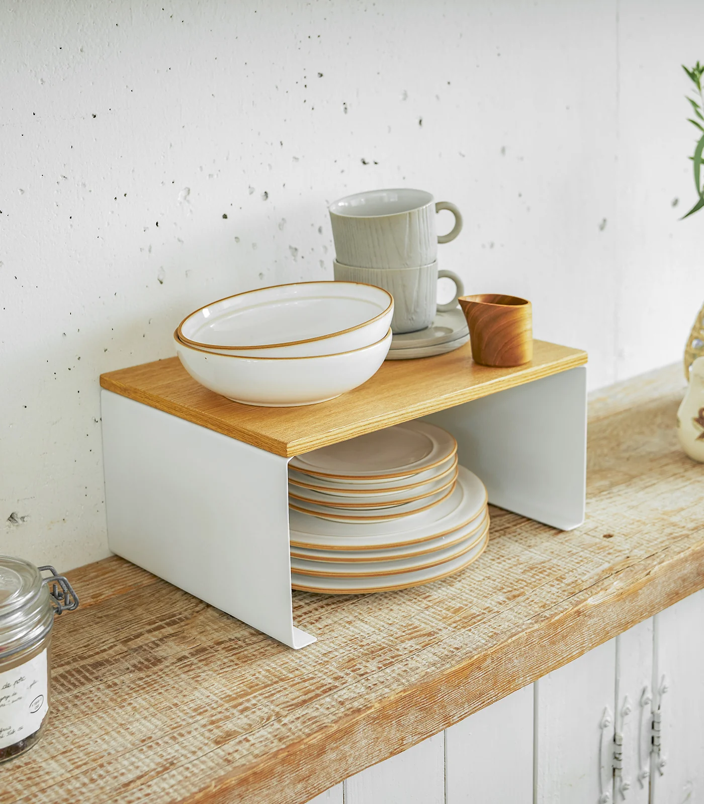 Stackable Countertop Shelf - Two Sizes - Steel + Wood - Image 11