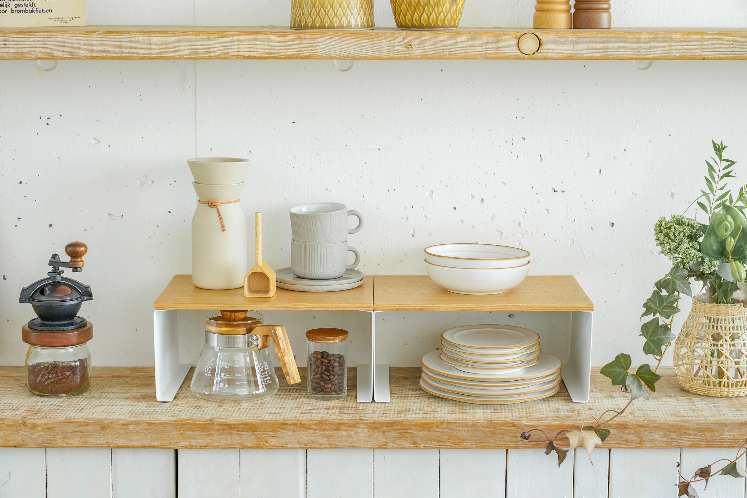 Stackable Countertop Shelf - Two Sizes - Steel + Wood - Image 12