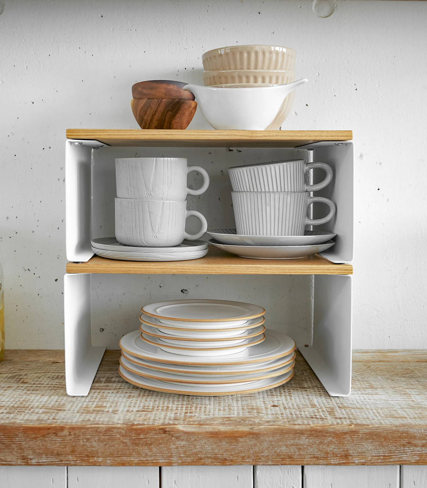 Stackable Countertop Shelf - Two Sizes - Steel + Wood - Image 17
