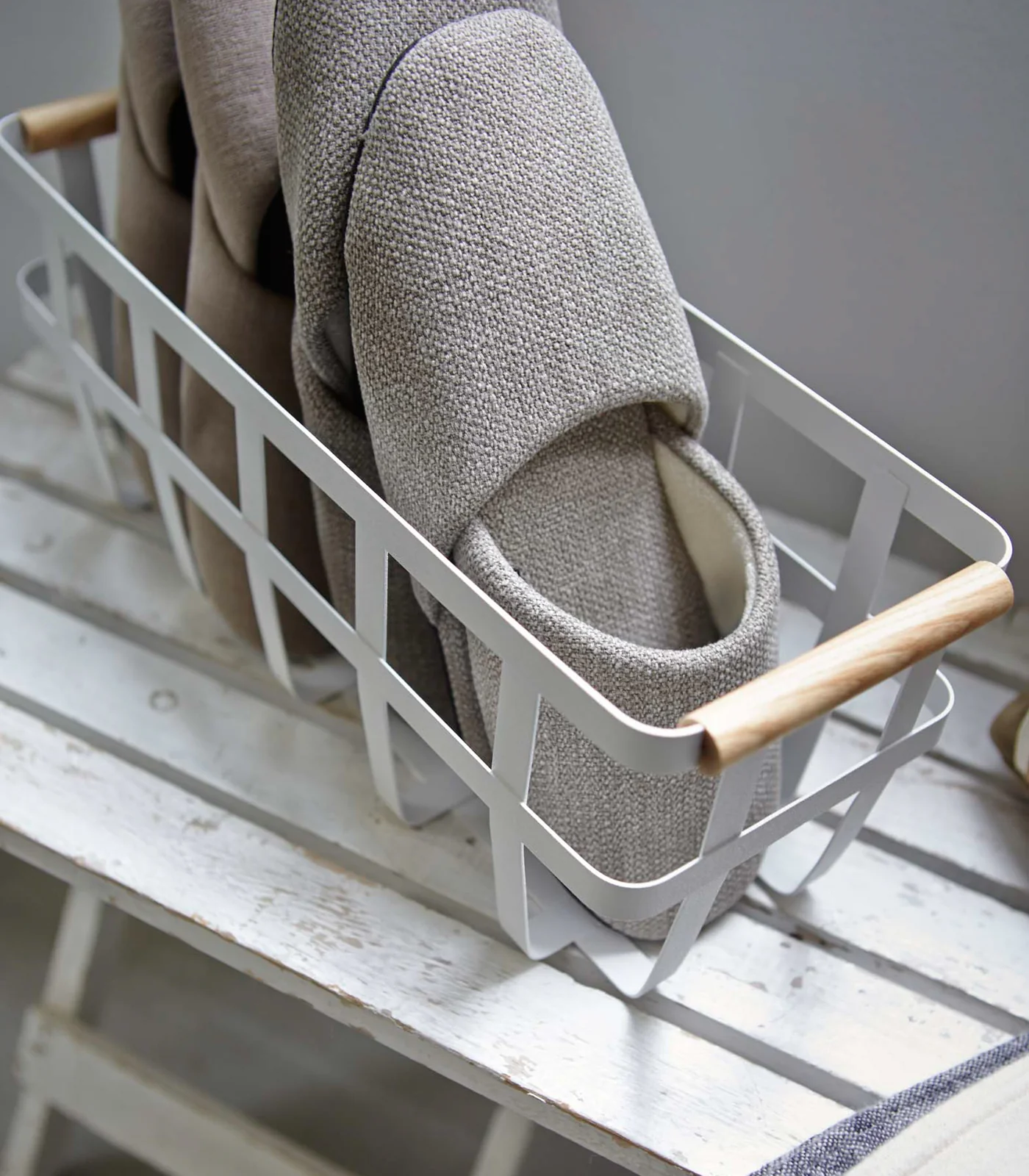 Storage Basket - Small - Steel + Wood - Image 4