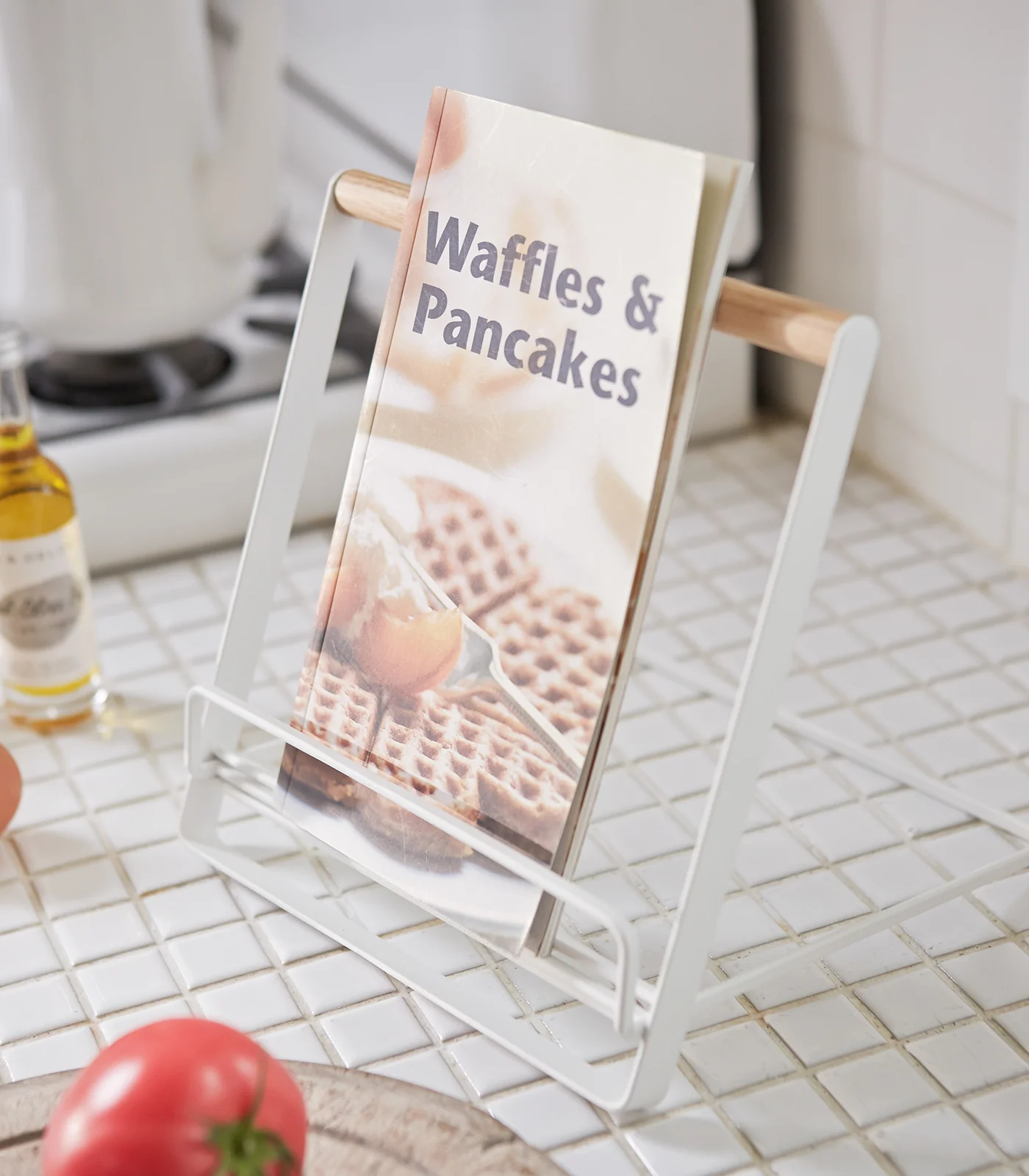 Tablet and Cookbook Stand - Steel + Wood - Image 5