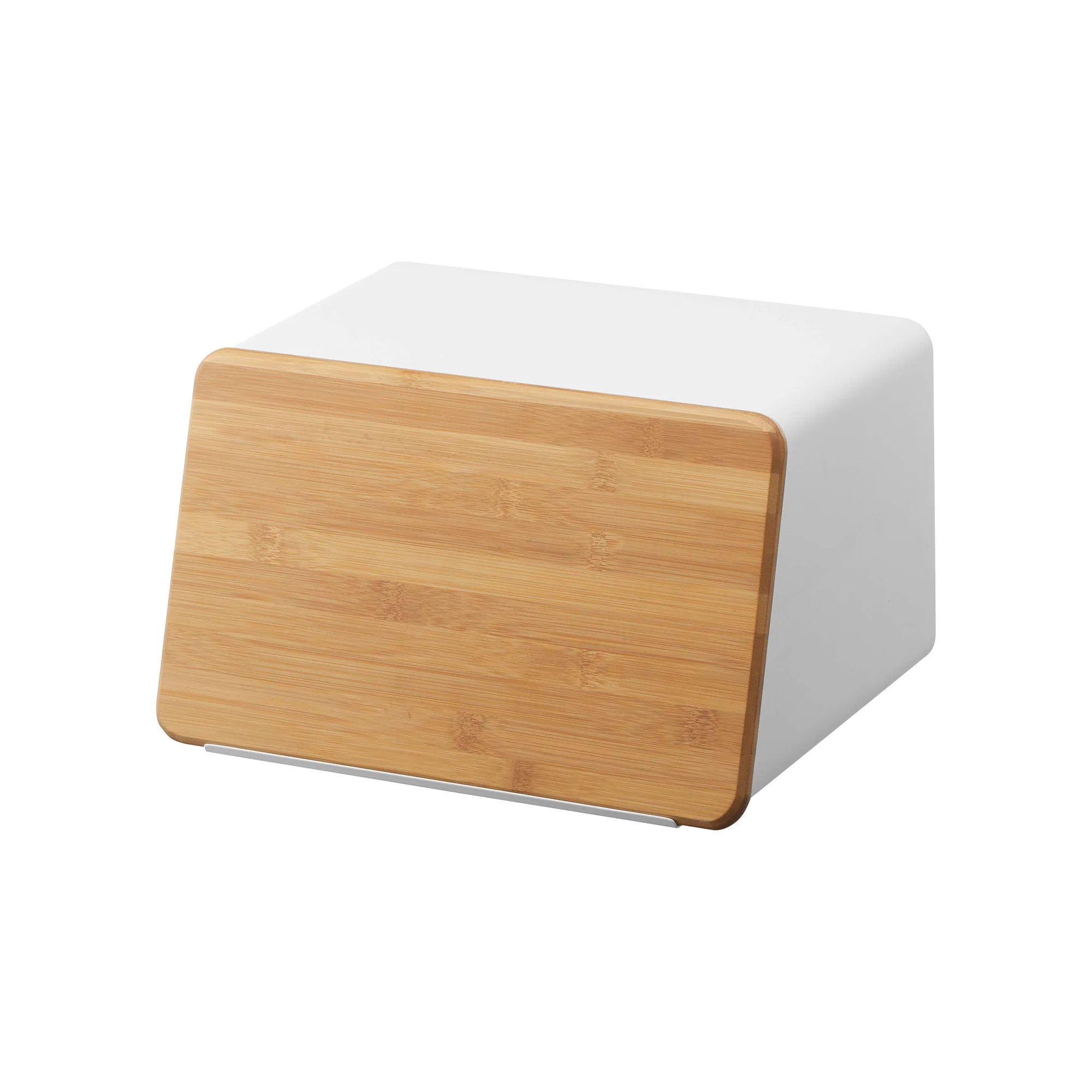 Bread Box with Cutting Board Lid - Steel + Wood - Image 9