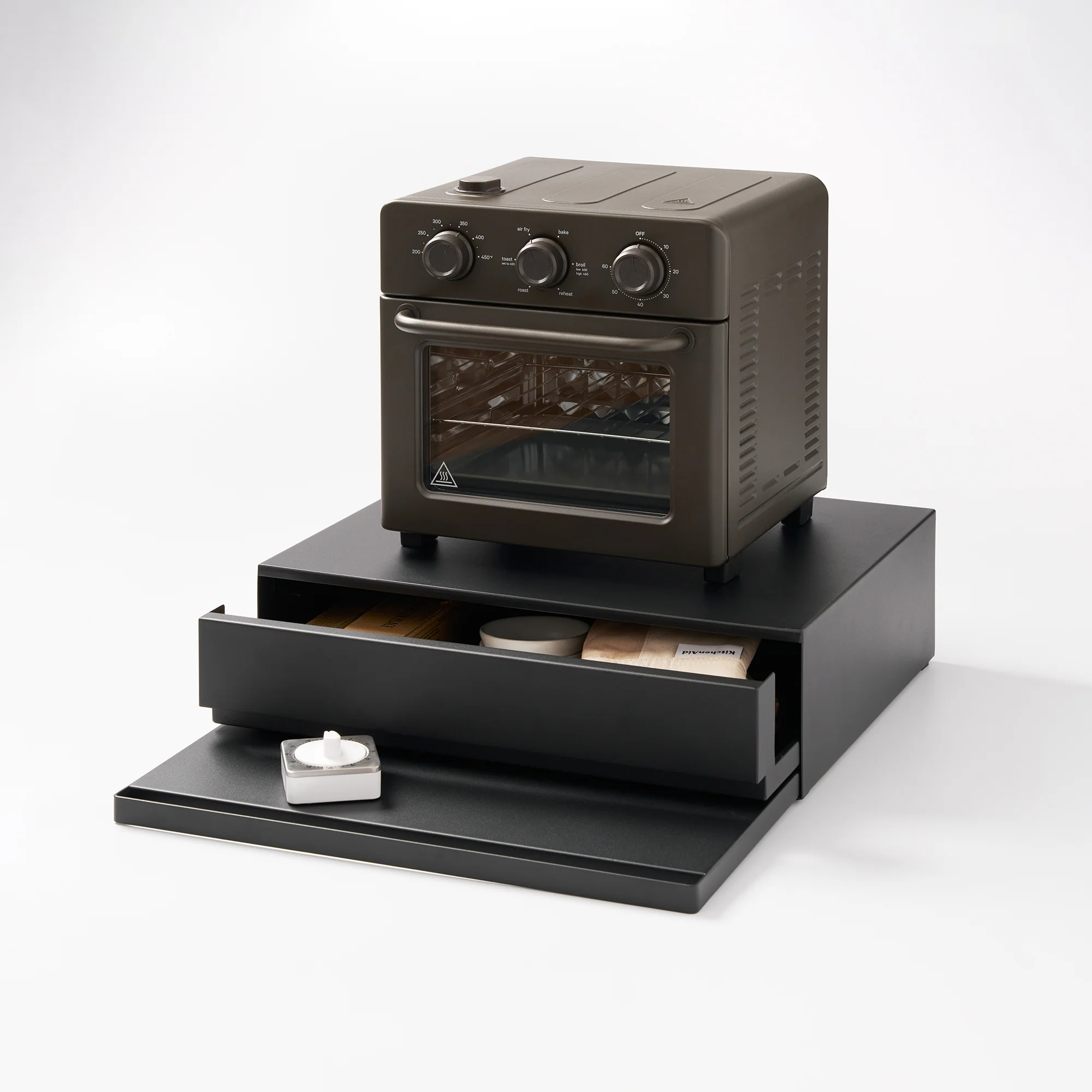 Countertop Drawer with Pull-Out Shelf - Steel - Image 11