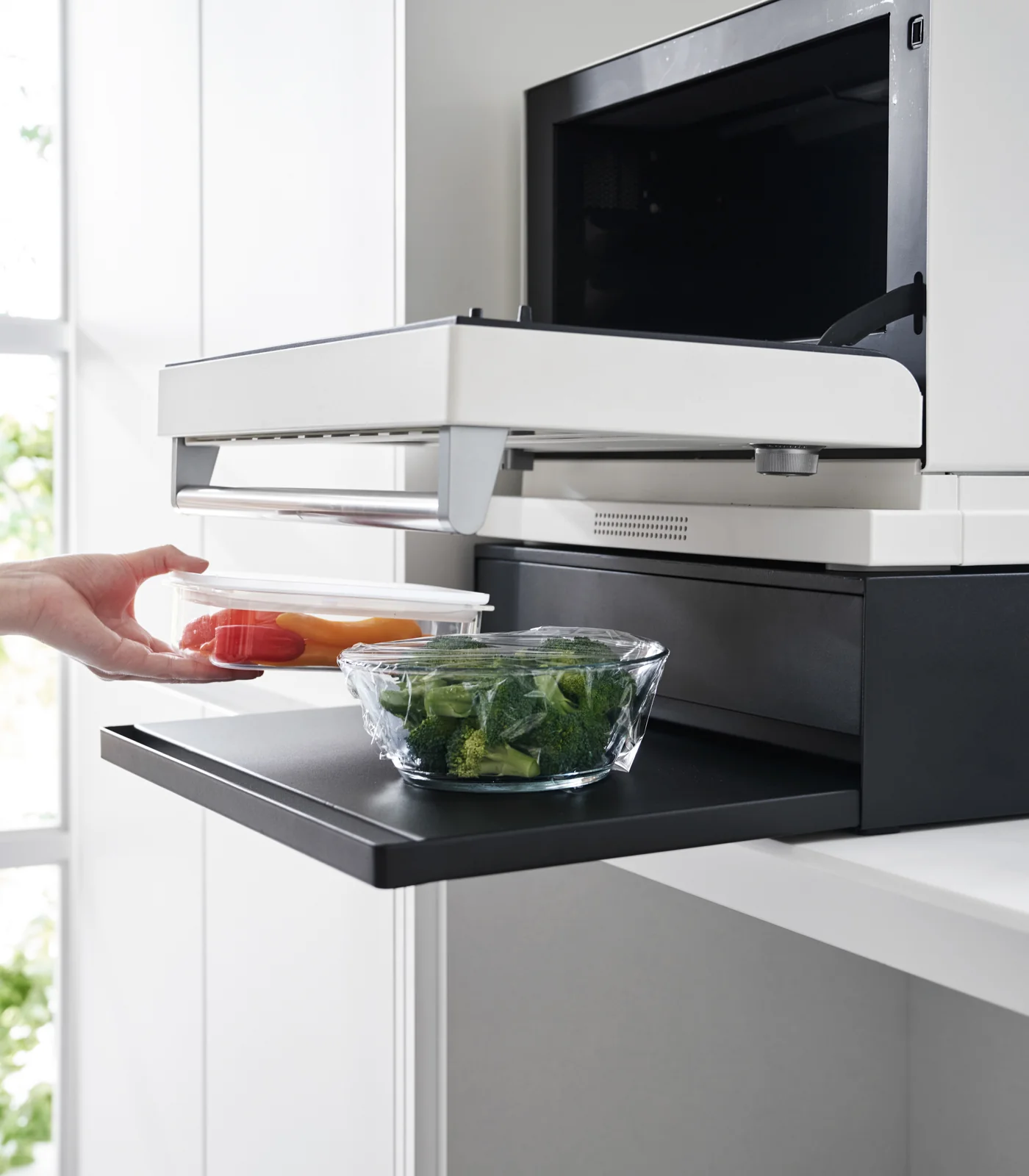 Countertop Drawer with Pull-Out Shelf - Steel - Image 15