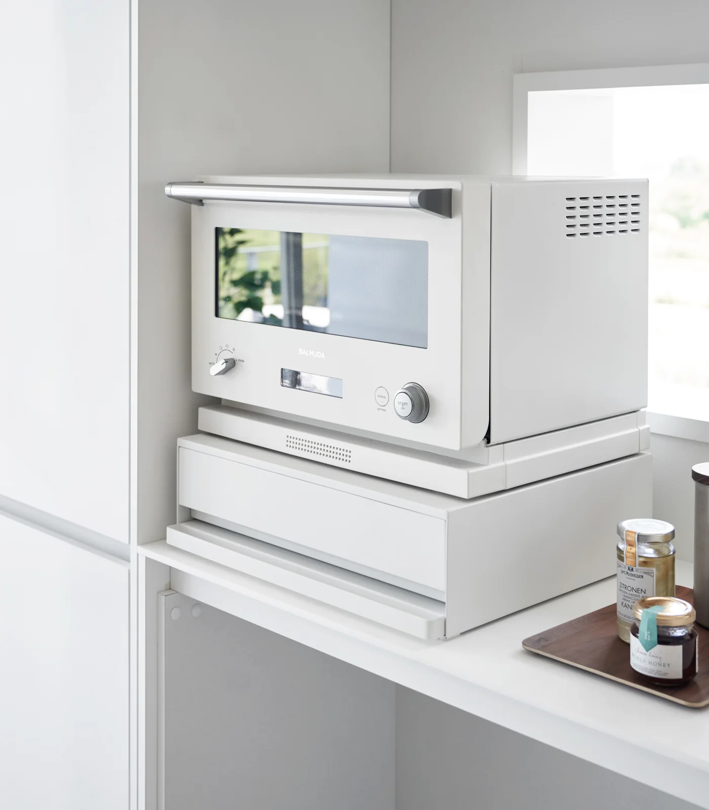 Countertop Drawer with Pull-Out Shelf - Steel - Image 4
