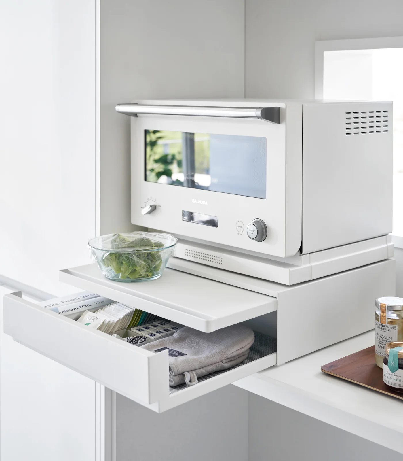Countertop Drawer with Pull-Out Shelf - Steel - Image 5