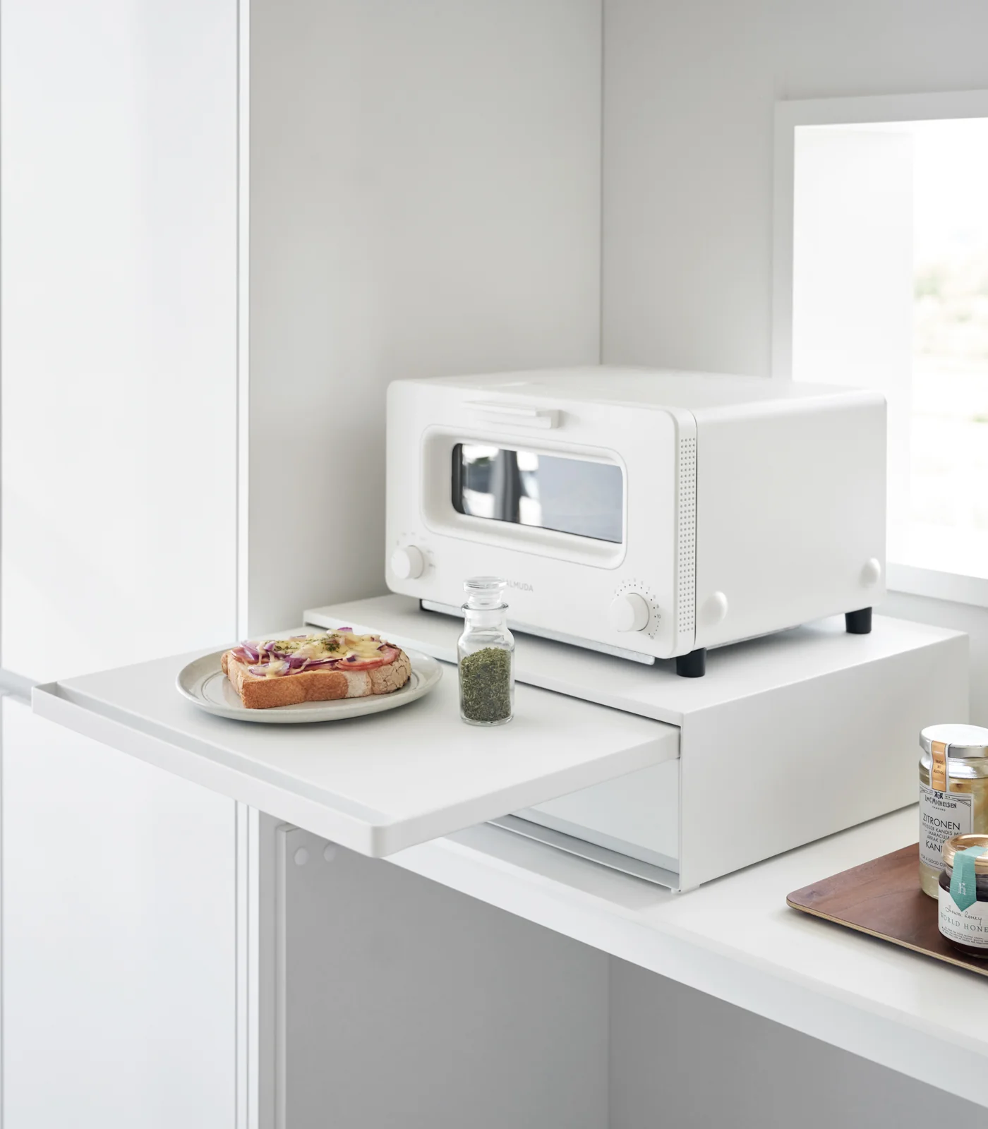 Countertop Drawer with Pull-Out Shelf - Steel - Image 9