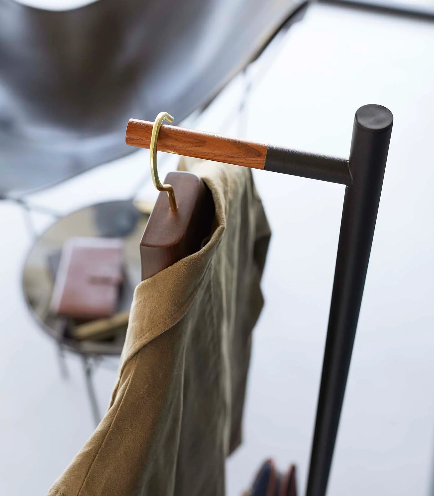 Coat Rack (63.98" H) - Steel + Wood - Image 11