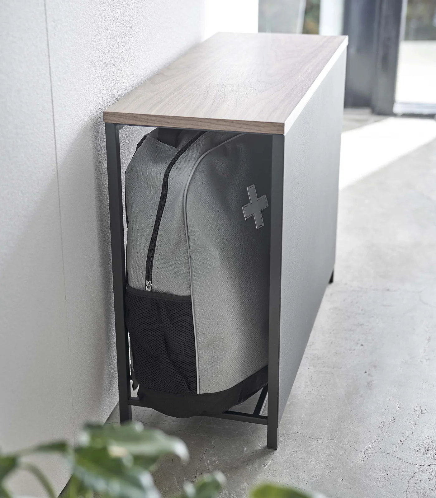 Entryway Storage Organizer & Bench (18" H)  - Steel + Wood - Image 16