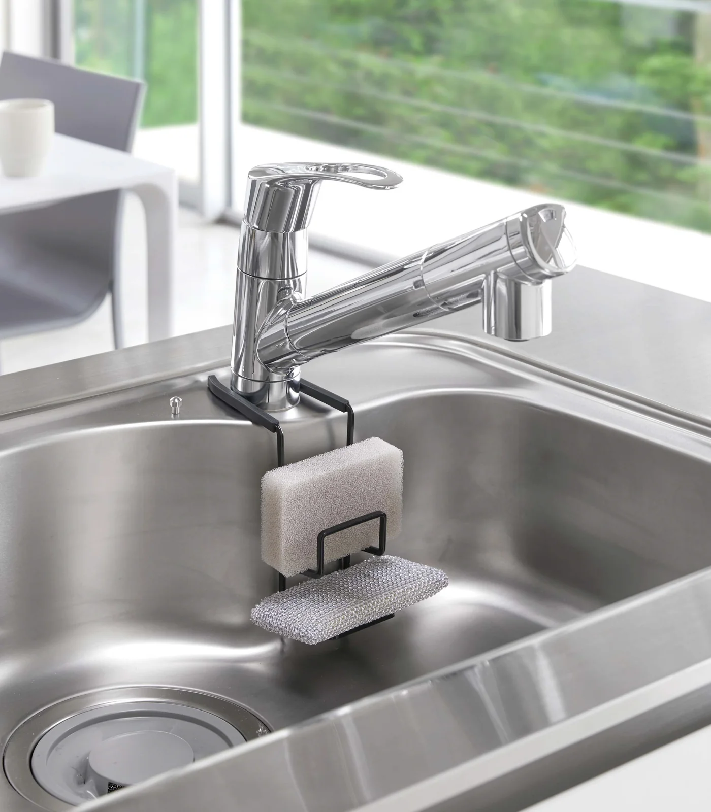 Faucet-Hanging Sponge Holder - Double - Steel - Image 5