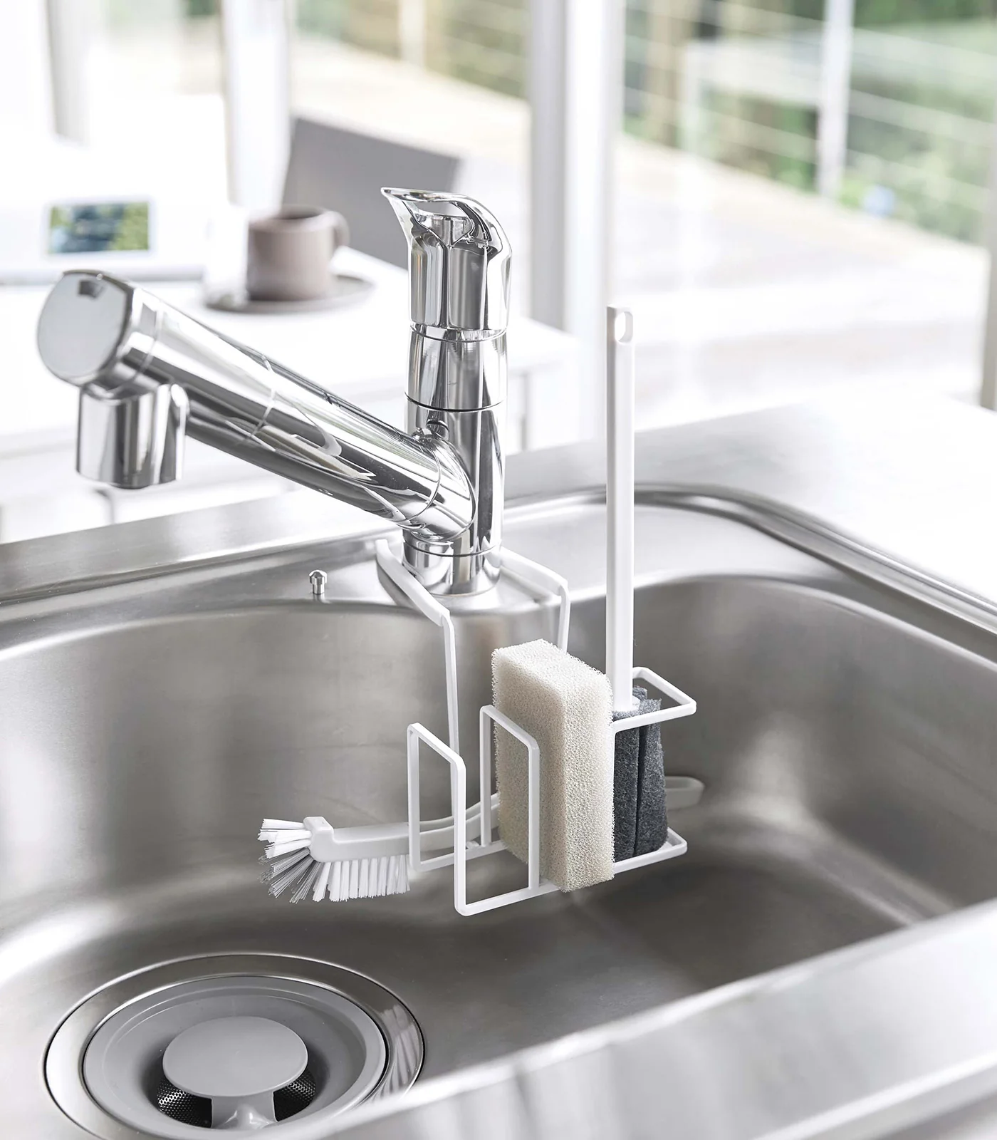 Faucet-Hanging Sponge & Brush Holder - Steel - Image 2