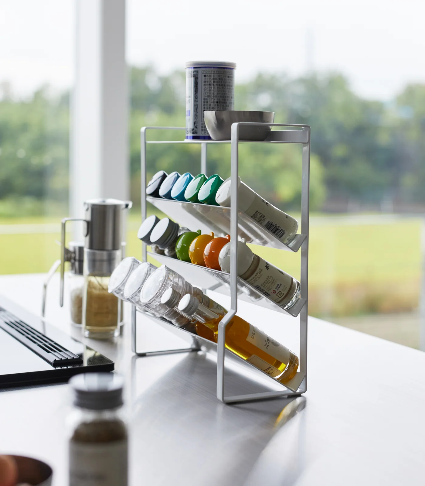 Four-Tier Slim Spice Rack - Steel - Image 4