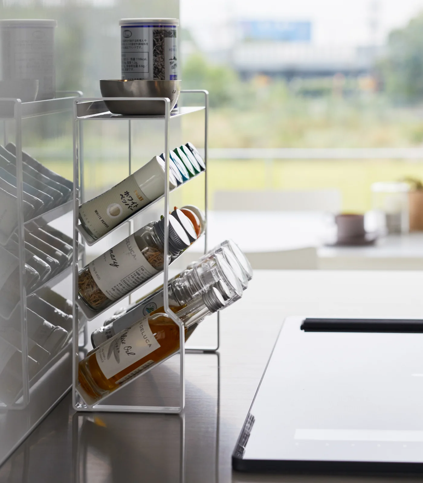 Four-Tier Slim Spice Rack - Steel - Image 6