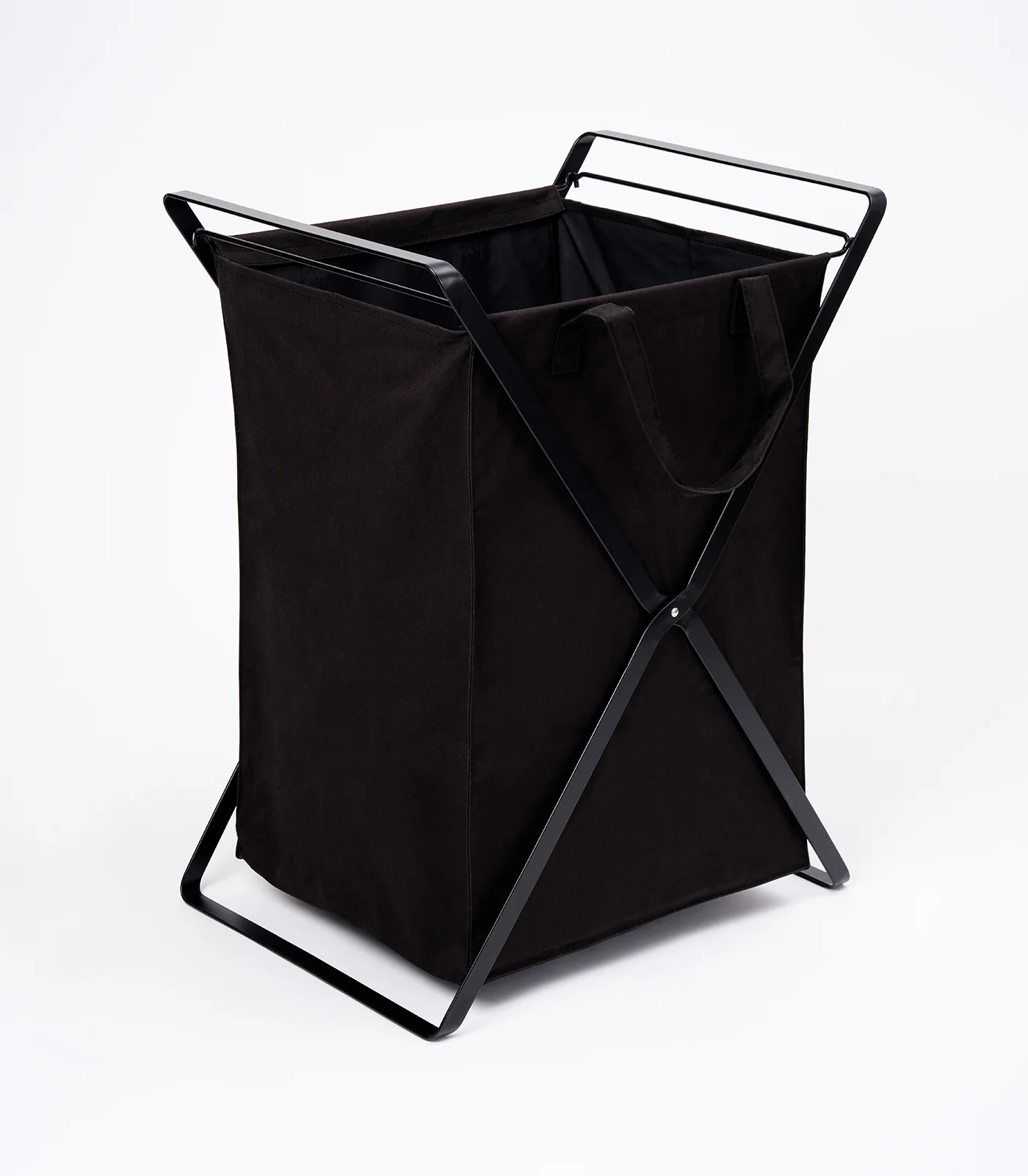 Laundry Hamper with Cotton Liner - Two Sizes - Steel + Cotton - Image 13
