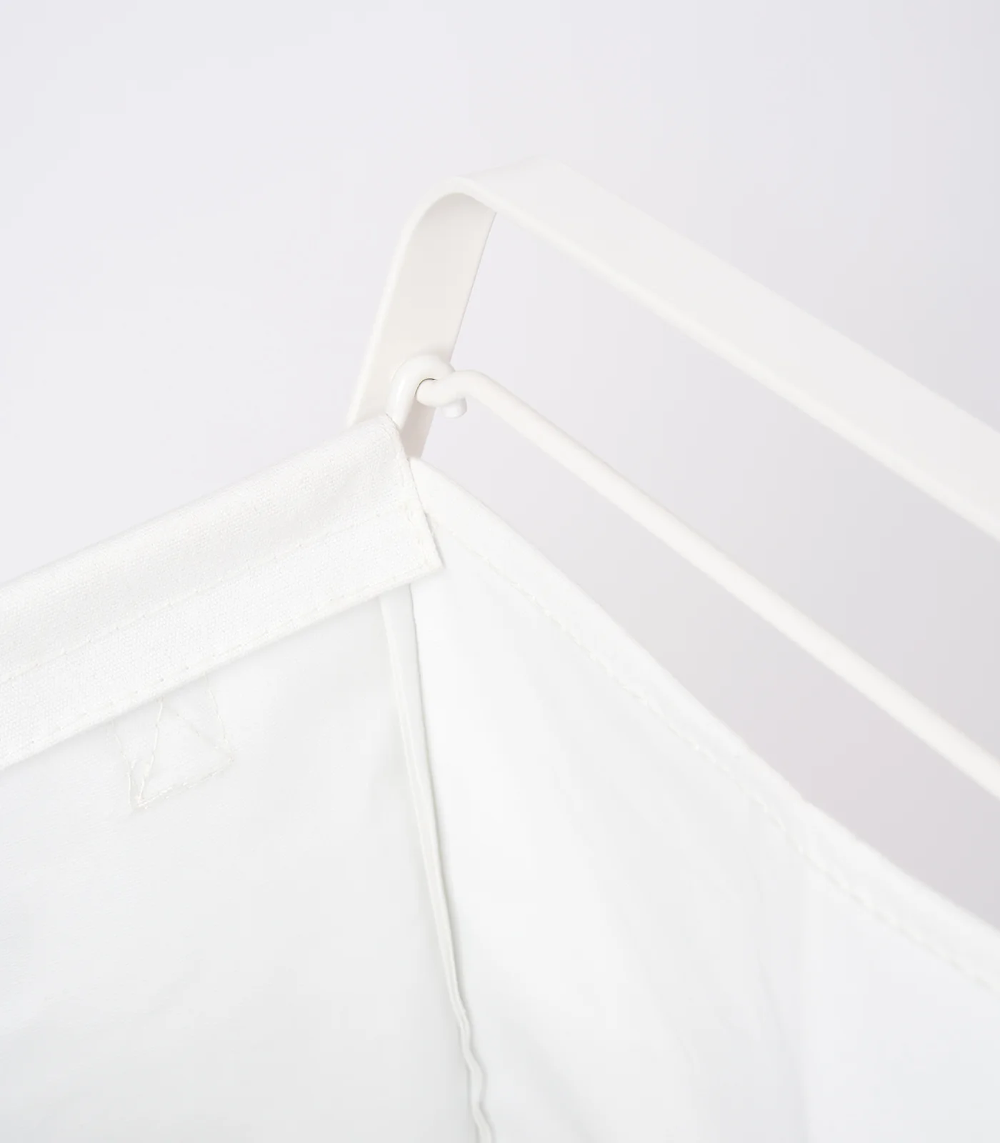 Laundry Hamper with Cotton Liner - Two Sizes - Steel + Cotton - Image 5